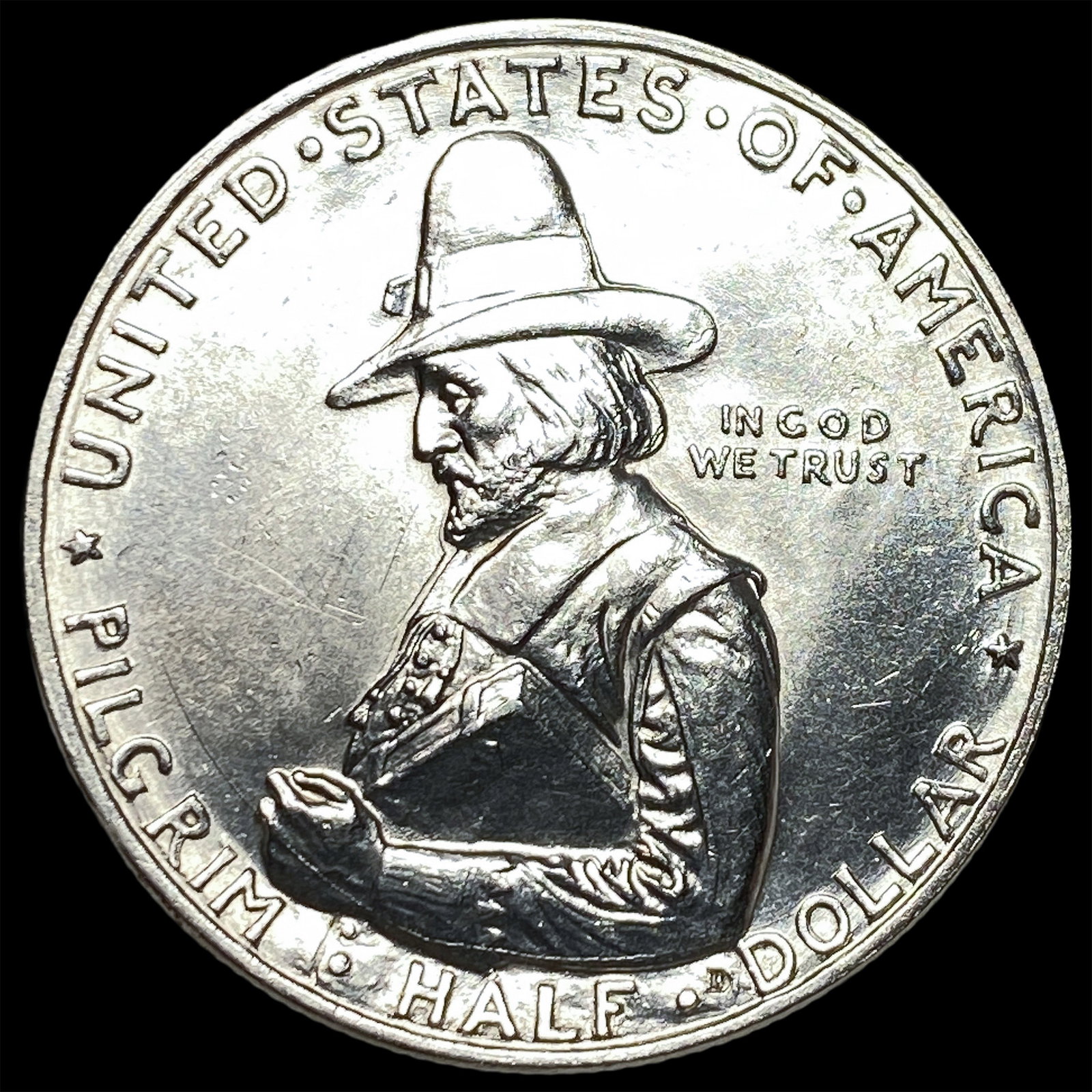 1920 Silver Pilgrim Tercentenary Half Dollar UNCIRCULATED: 1920 Silver Pilgrim Tercentenary Half Dollar UNCIRCULATED
