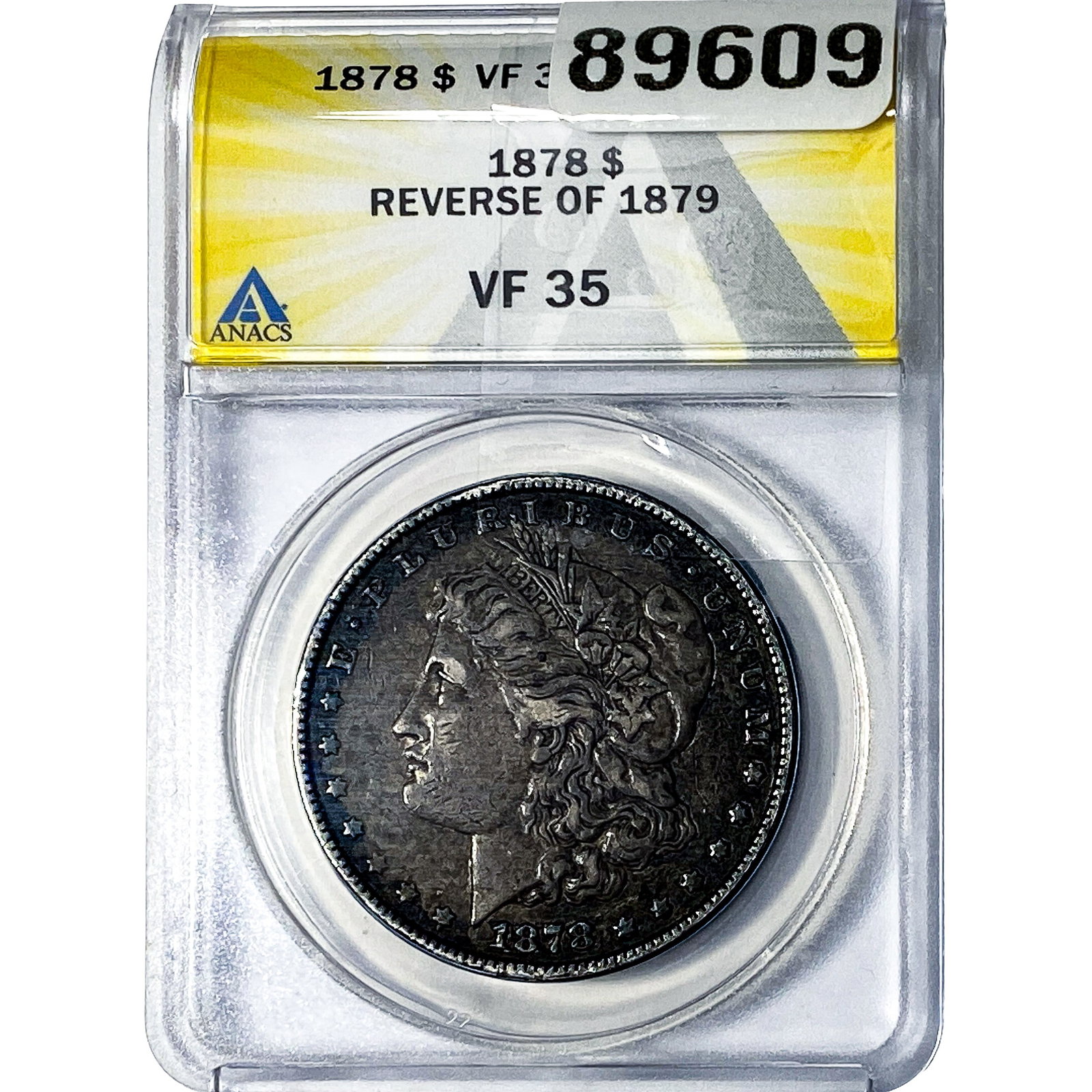 1878 Morgan Silver Dollar ANACS VF35 REV 79: 1878 Morgan Silver Dollar ANACS VF35 REV 79