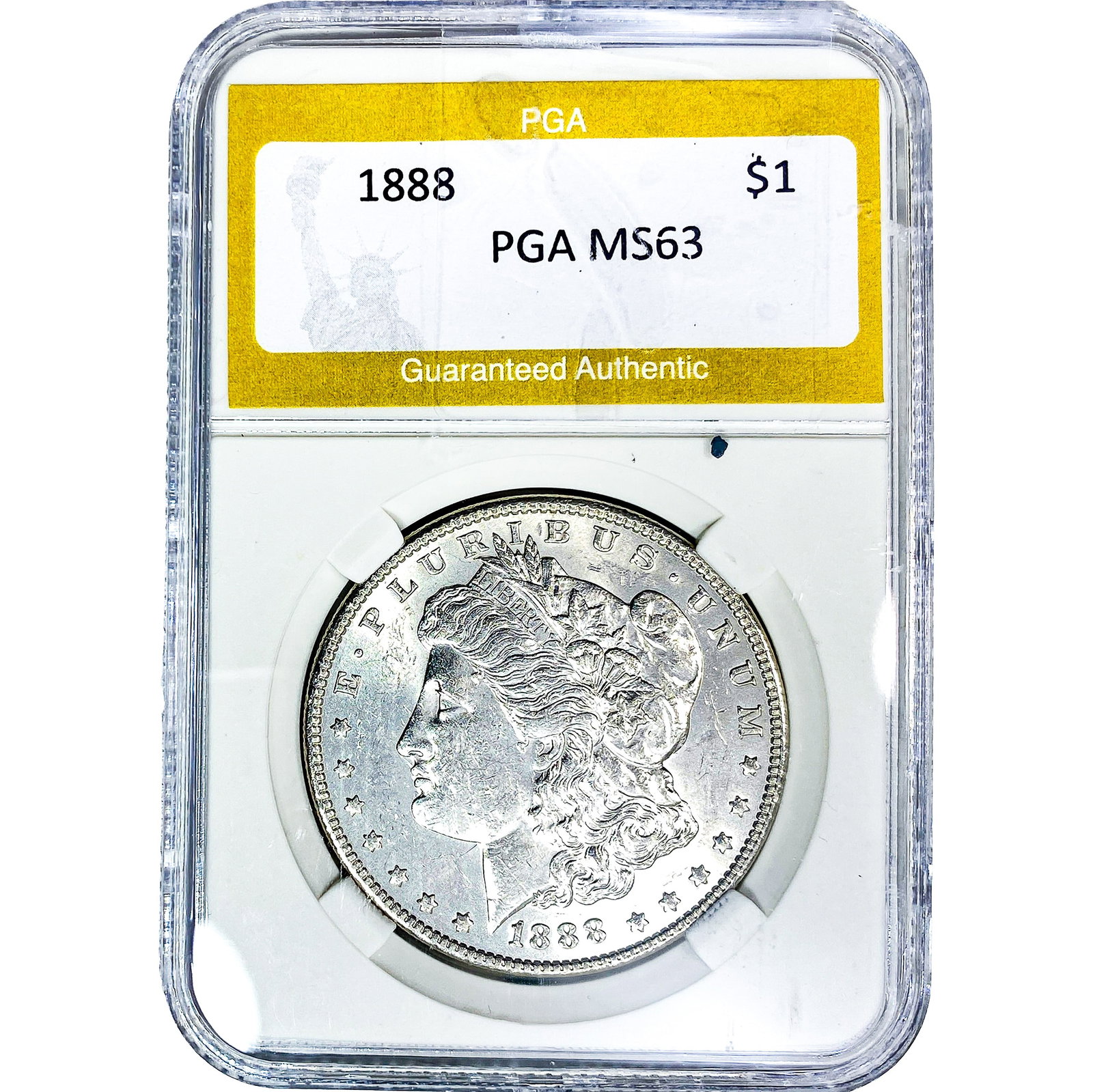 1888 Morgan Silver Dollar PGA MS63: 1888 Morgan Silver Dollar PGA MS63