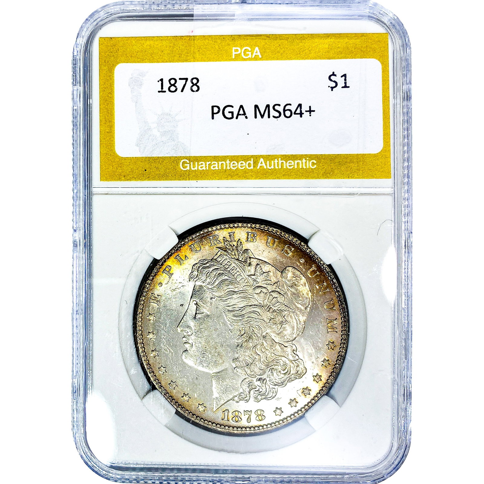 1878 Morgan Silver Dollar PGA MS64+: 1878 Morgan Silver Dollar PGA MS64+