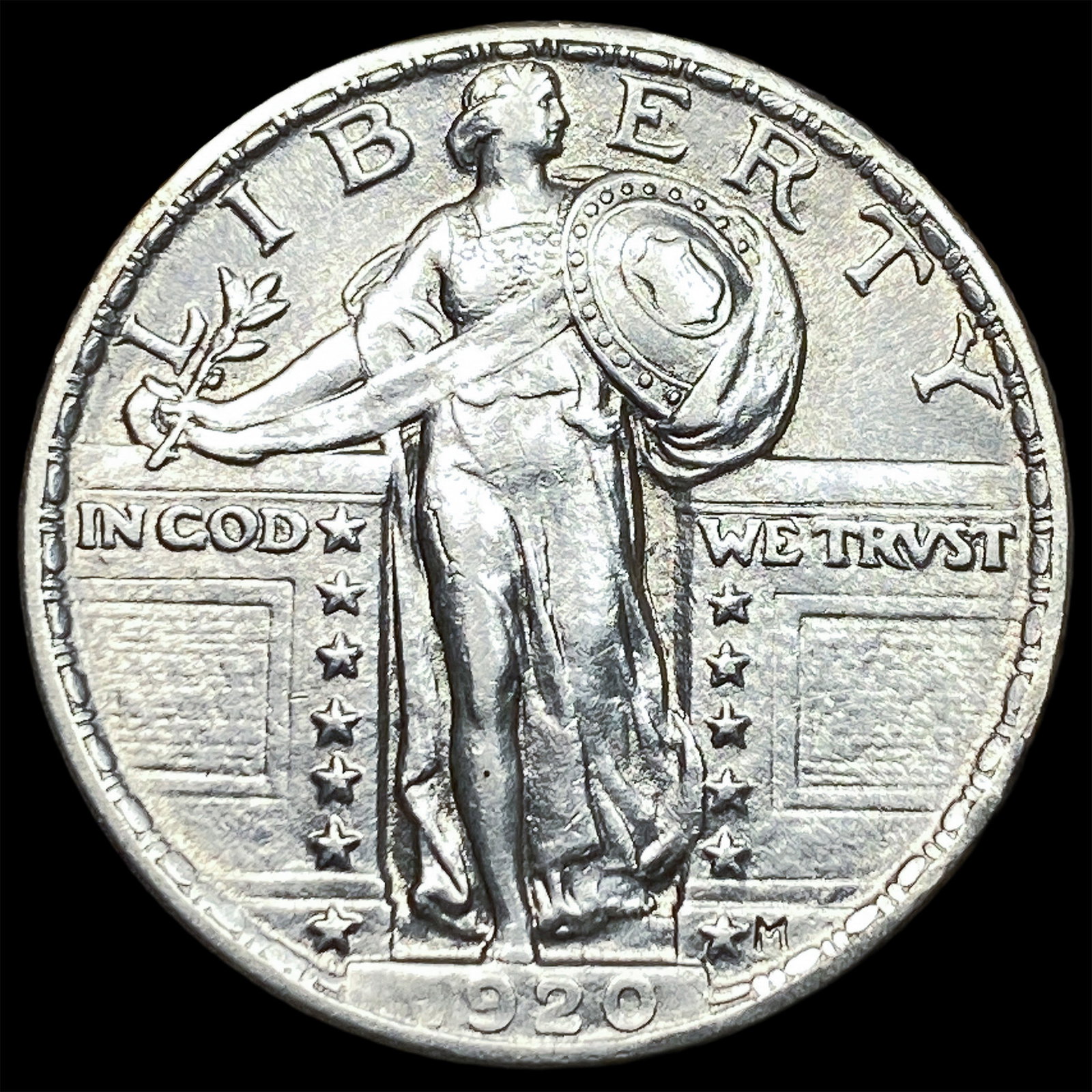 1920 Standing Liberty Quarter CLOSELY UNCIRCULATED: 1920 Standing Liberty Quarter CLOSELY UNCIRCULATED