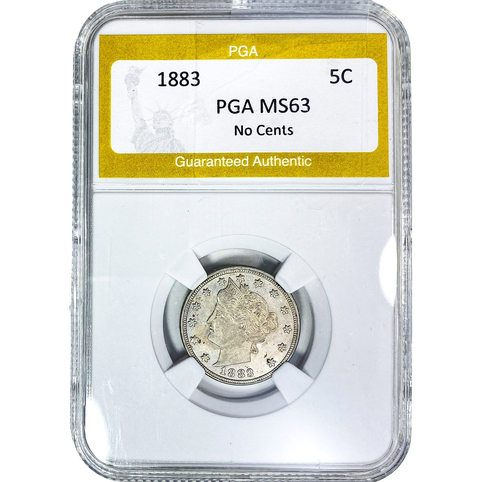 1883 Liberty Victory Nickel PGA MS63 No Cents: 1883 Liberty Victory Nickel PGA MS63 No Cents