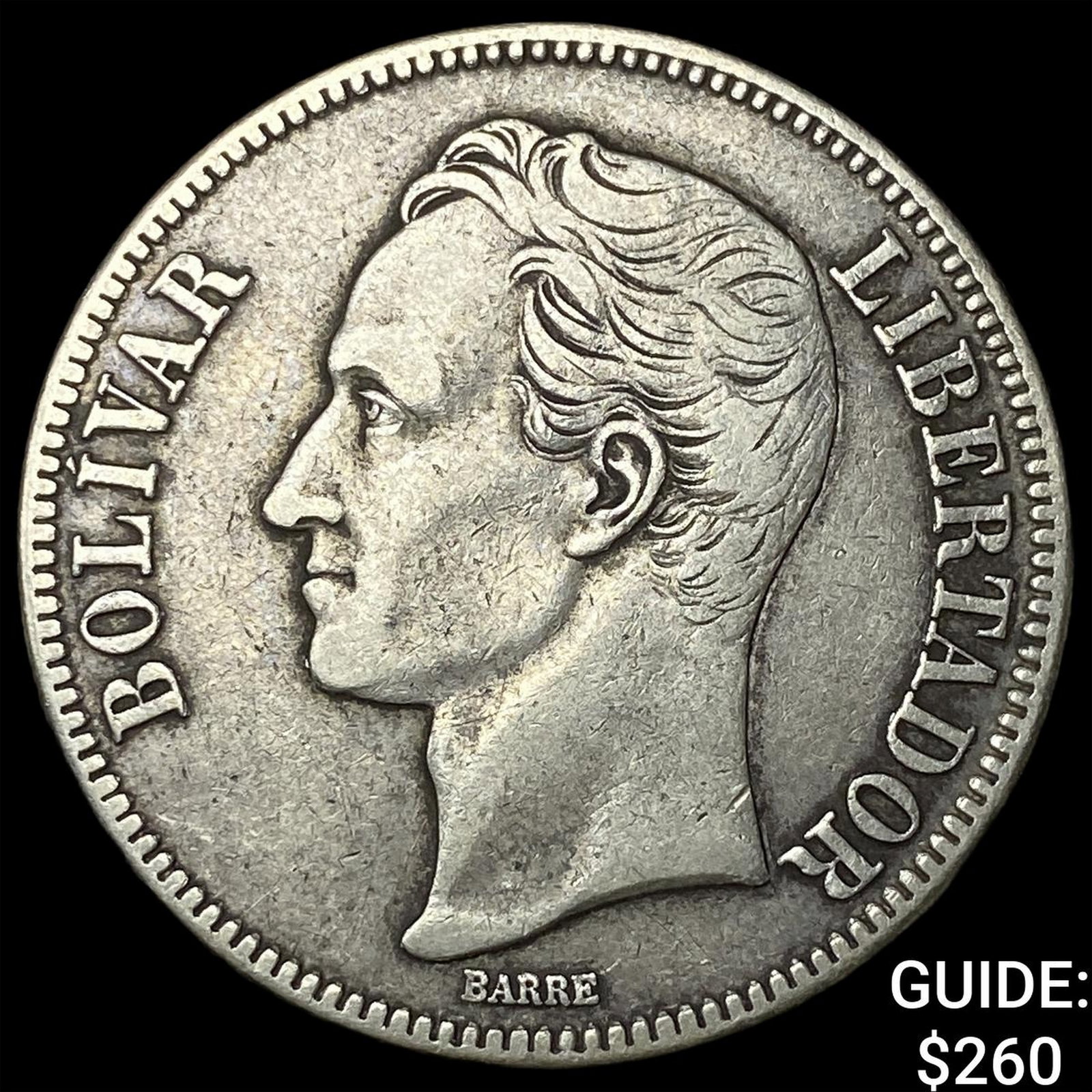 1929 Venezuela Silver 5 Bolivares (1 of 2)