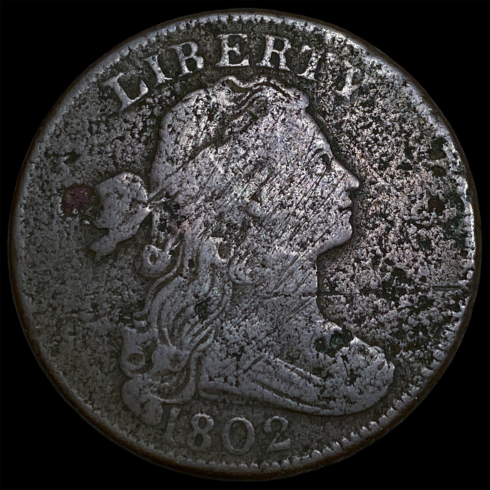 1802 Draped Bust Large Cent LIGHTLY CIRCULATED: 1802 Draped Bust Large Cent LIGHTLY CIRCULATED