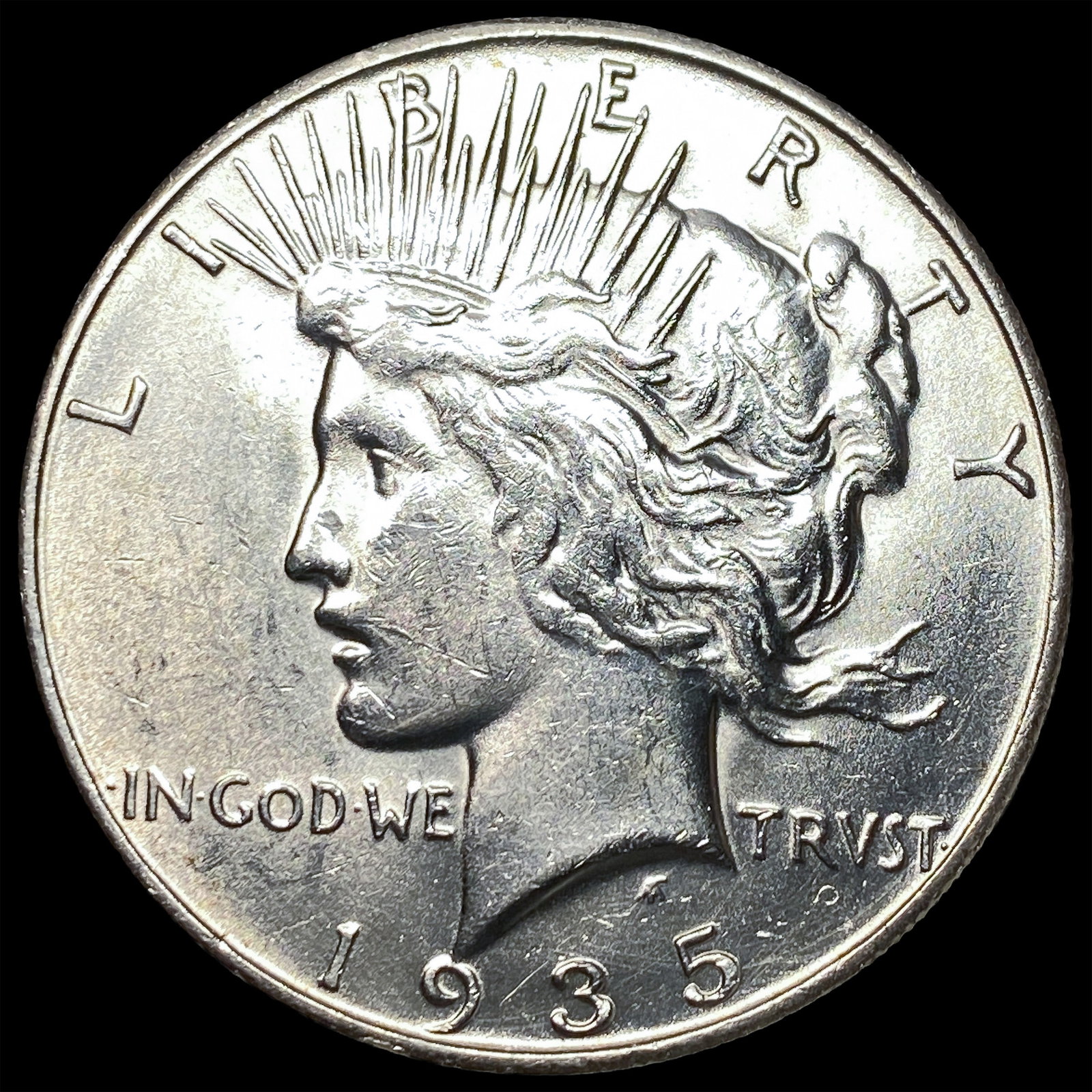 1935-S Peace Silver Dollar CHOICE AU: 1935-S Peace Silver Dollar CHOICE AU