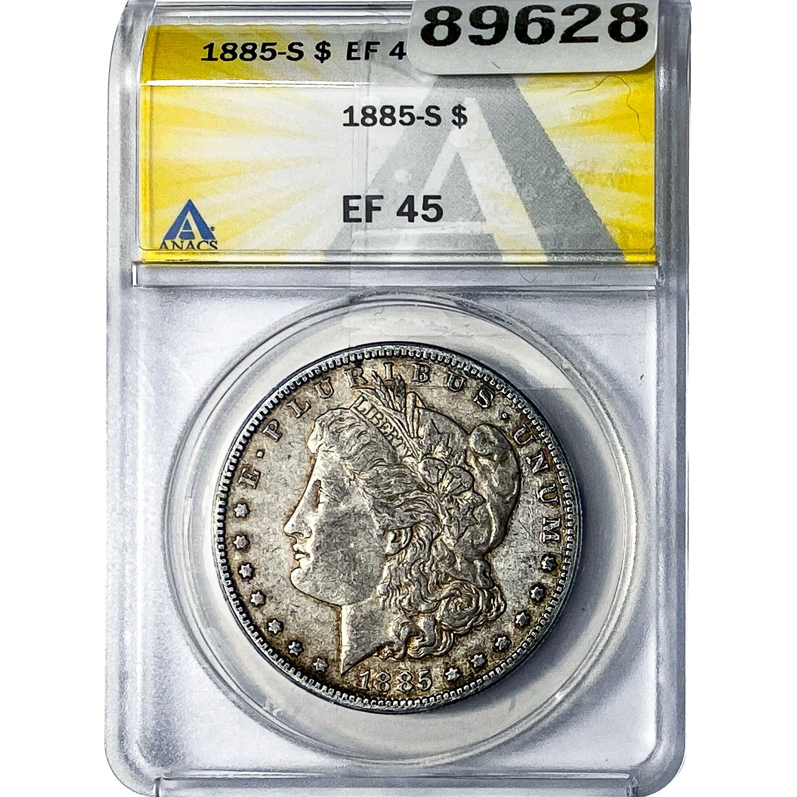 1885-S Silver Peace Dollar ANACS EF45: 1885-S Silver Peace Dollar ANACS EF45