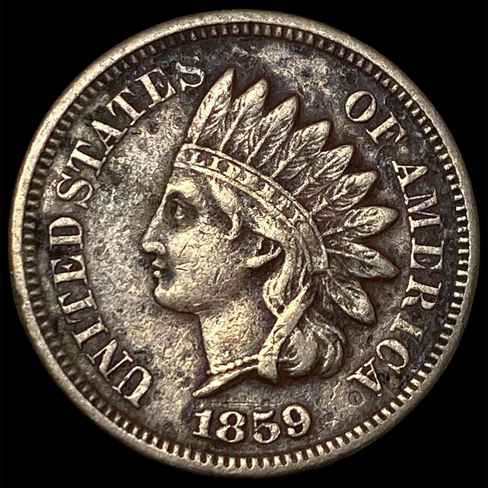 1859 Indian Head Cent NEARLY UNCIRCULATED: 1859 Indian Head Cent NEARLY UNCIRCULATED