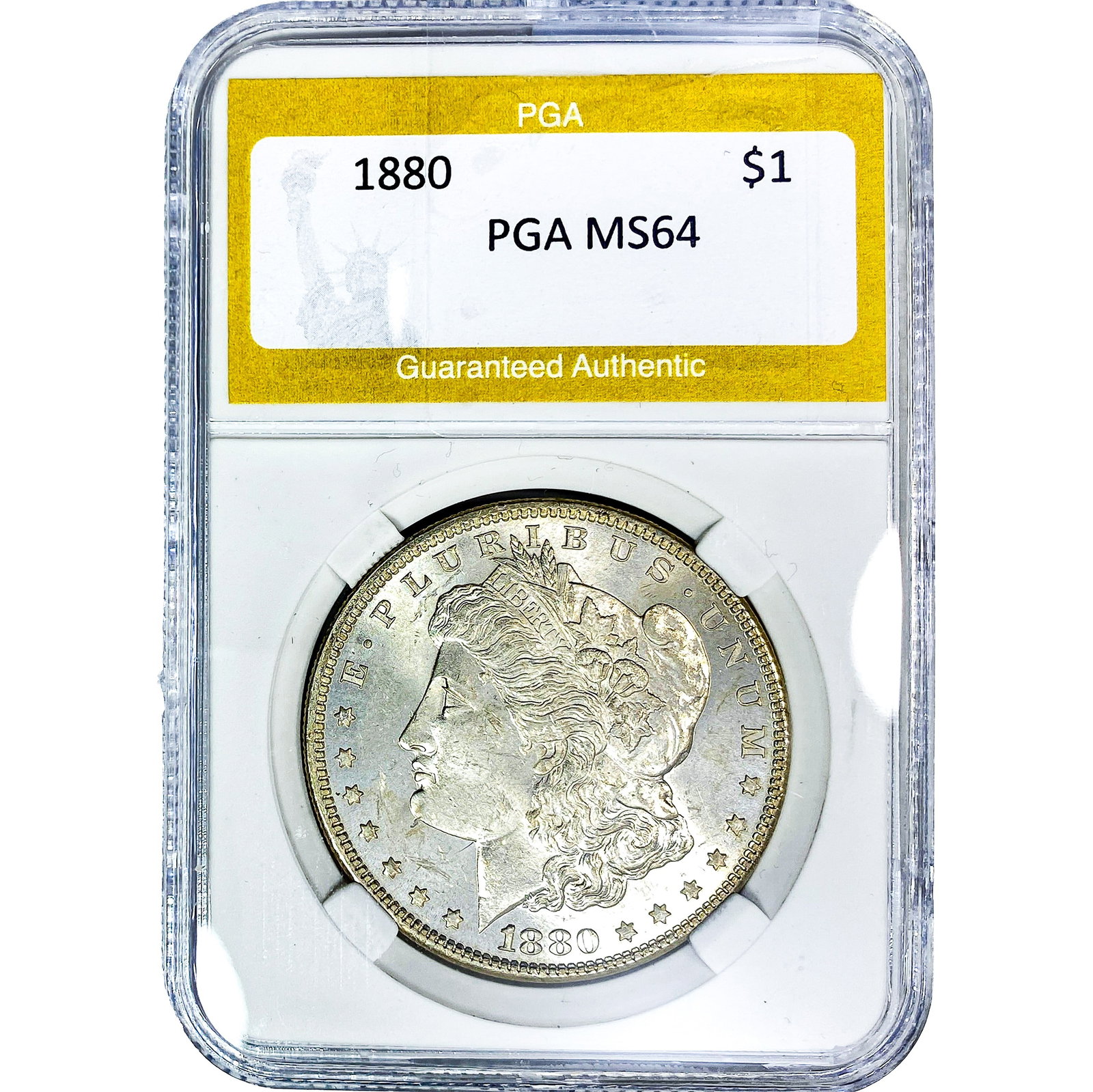 1880 Morgan Silver Dollar PGA MS64: 1880 Morgan Silver Dollar PGA MS64