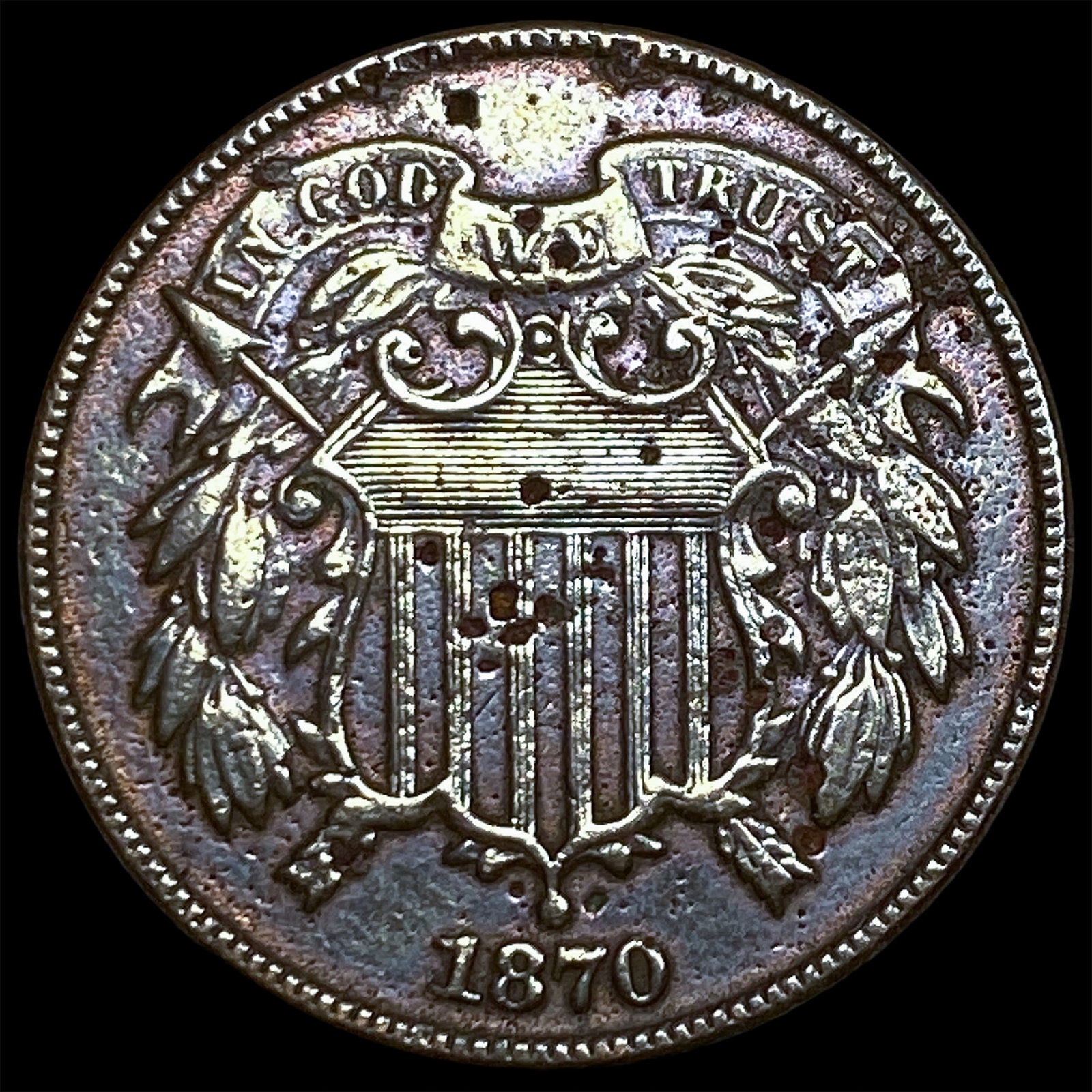 1870 Two-Cents Piece HIGH GRADE (1 of 2)