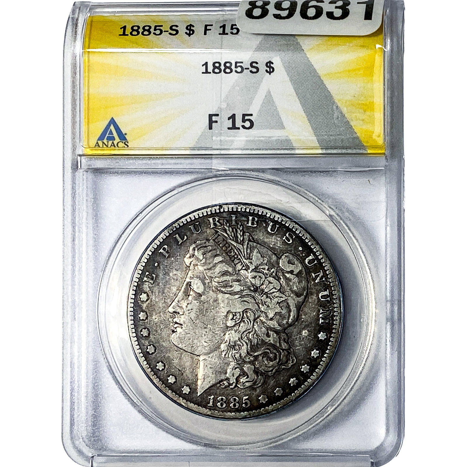1885-S Morgan Silver Dollar ANACS F15: 1885-S Morgan Silver Dollar ANACS F15