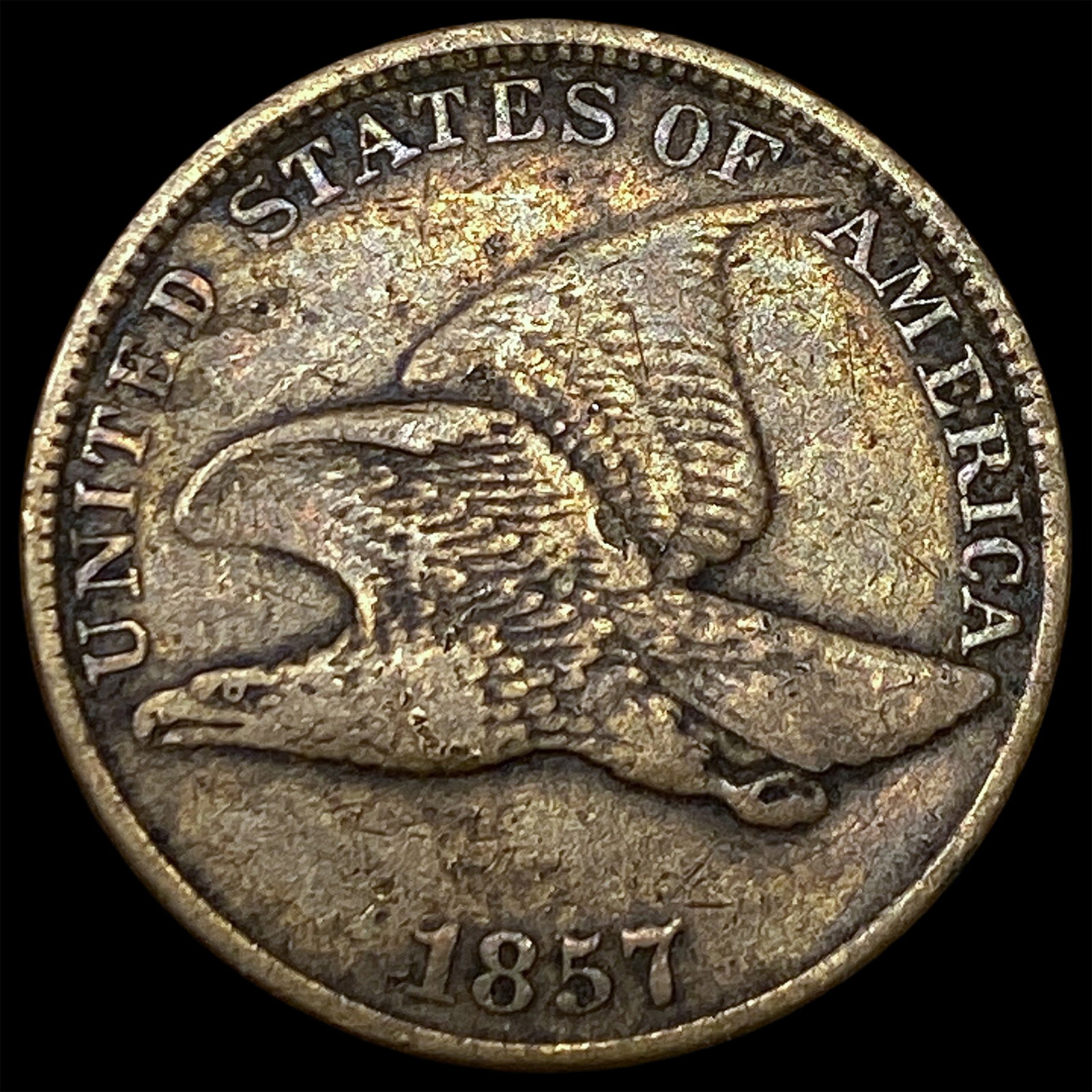 1857 Flying Eagle Cent NEARLY UNCIRCULATED (1 of 2)