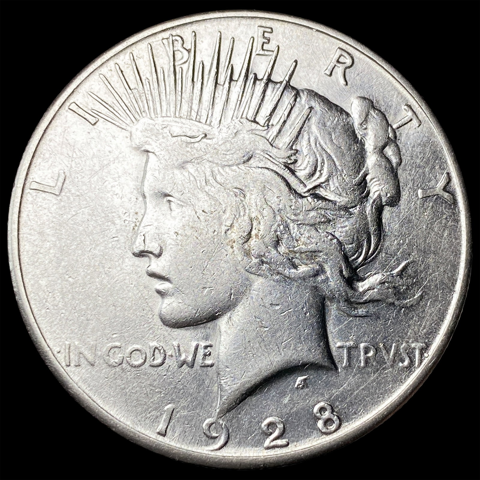 1928-S Silver Peace Dollar NEARLY UNCIRCULATED: 1928-S Silver Peace Dollar NEARLY UNCIRCULATED