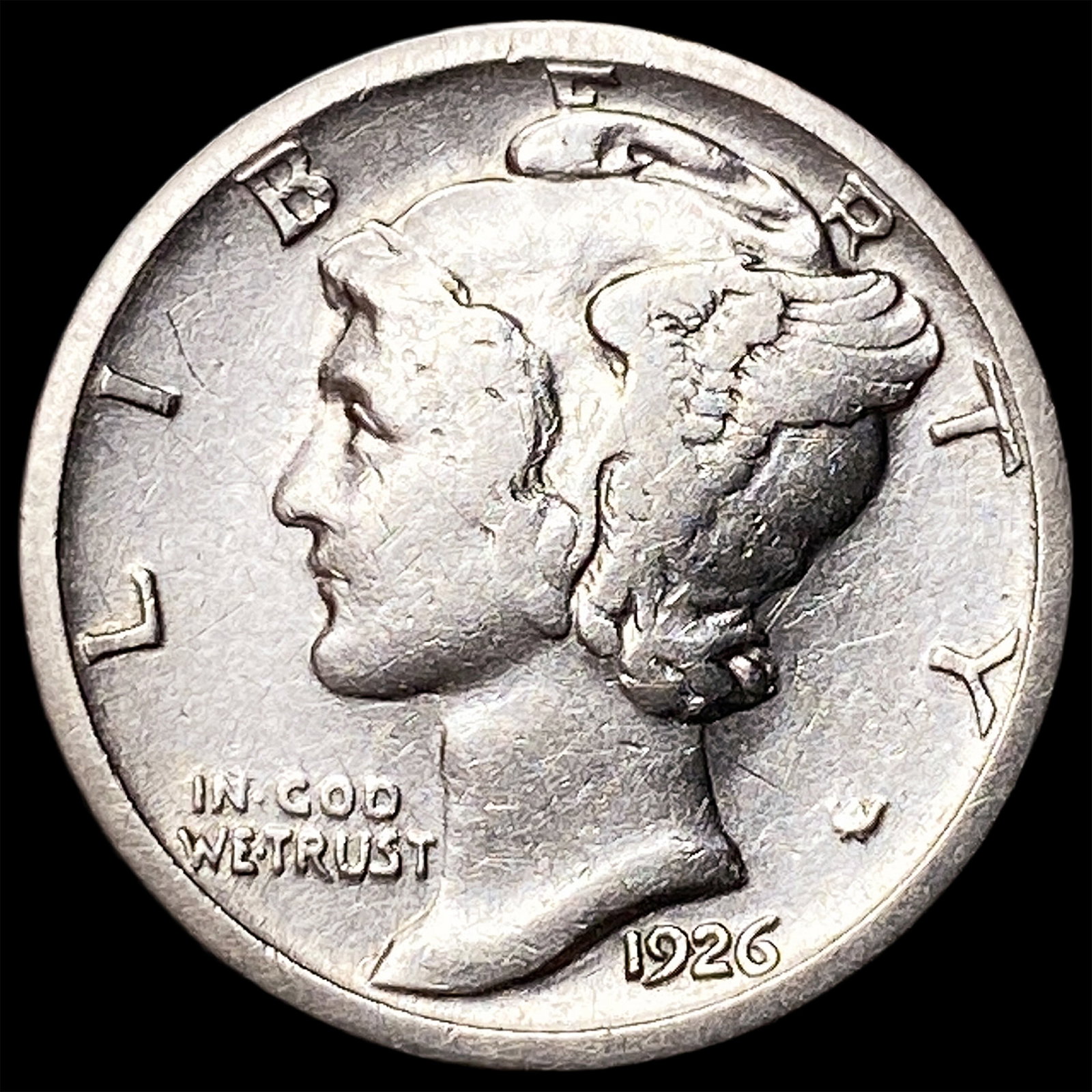 1926-S Silver Mercury Dime NEARLY UNCIRCULATED: 1926-S Silver Mercury Dime NEARLY UNCIRCULATED