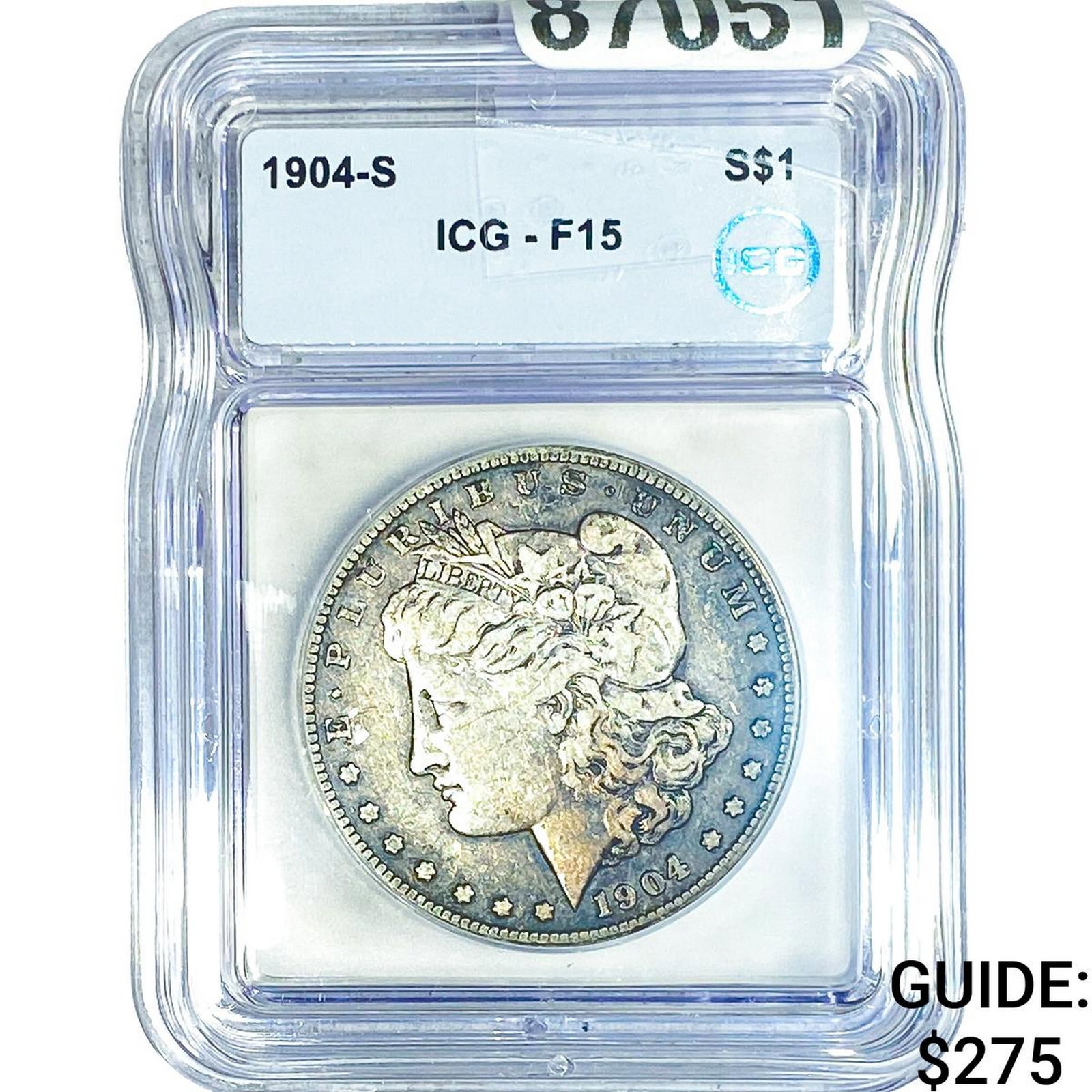 1904-S Morgan Silver Dollar ICG F15: 1904-S Morgan Silver Dollar ICG F15