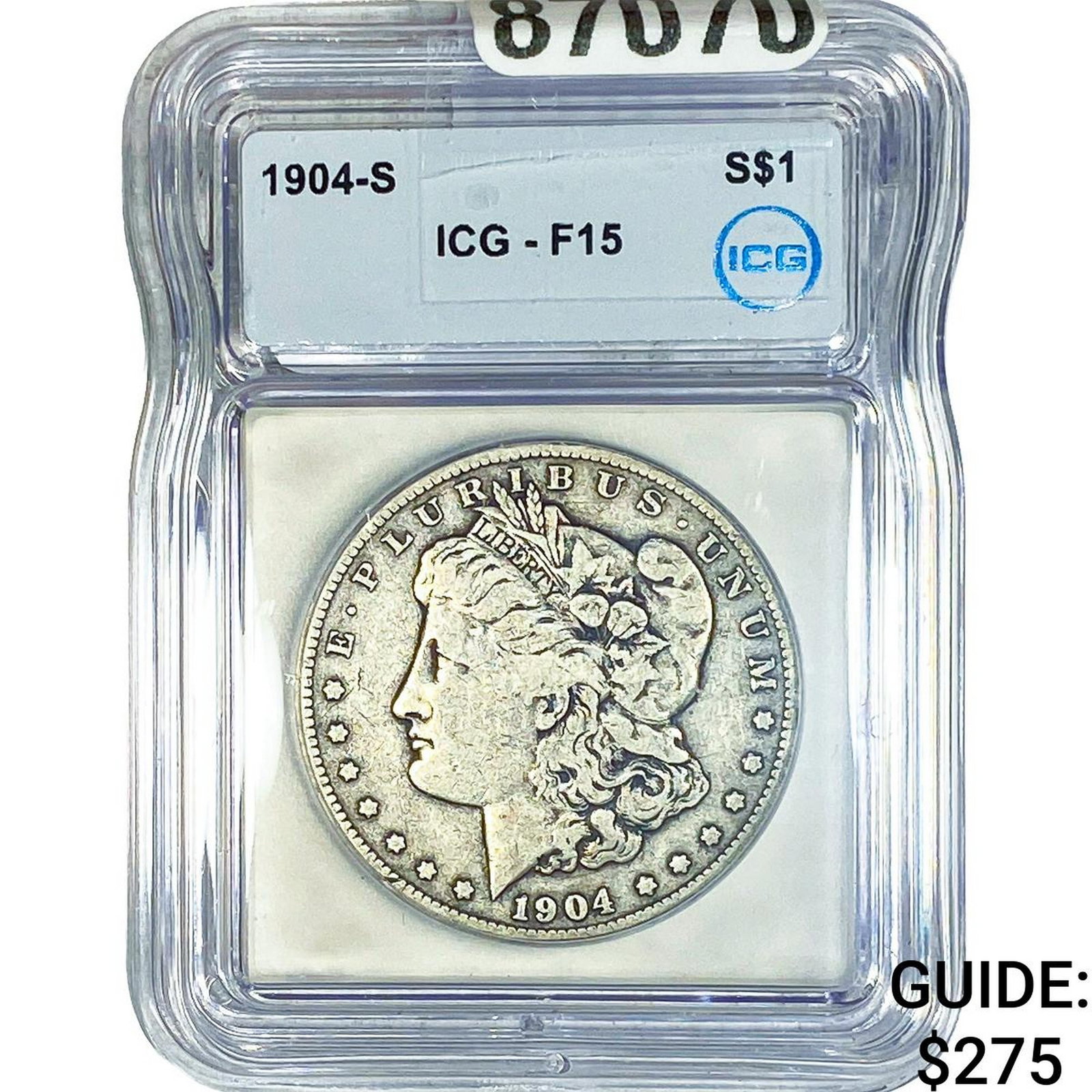 1904-S Morgan Silver Dollar ICG F15: 1904-S Morgan Silver Dollar ICG F15