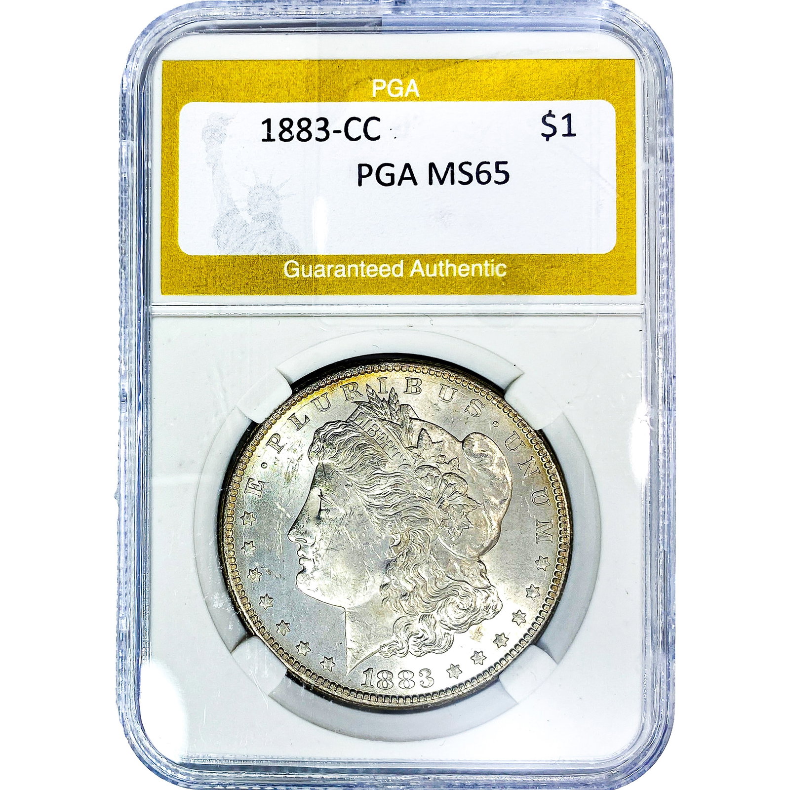 1883-CC Morgan Silver Dollar PGA MS65: 1883-CC Morgan Silver Dollar PGA MS65
