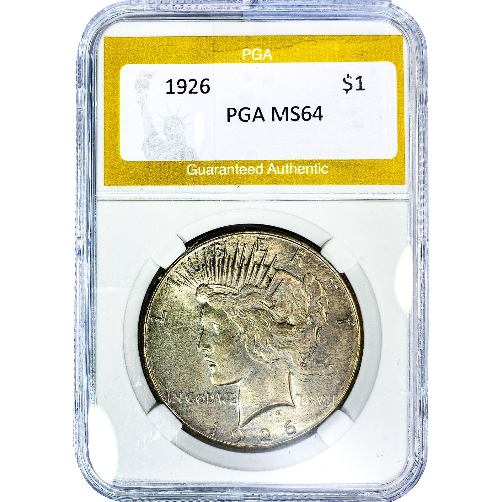 1926 Silver Peace Dollar PGA MS64: 1926 Silver Peace Dollar PGA MS64