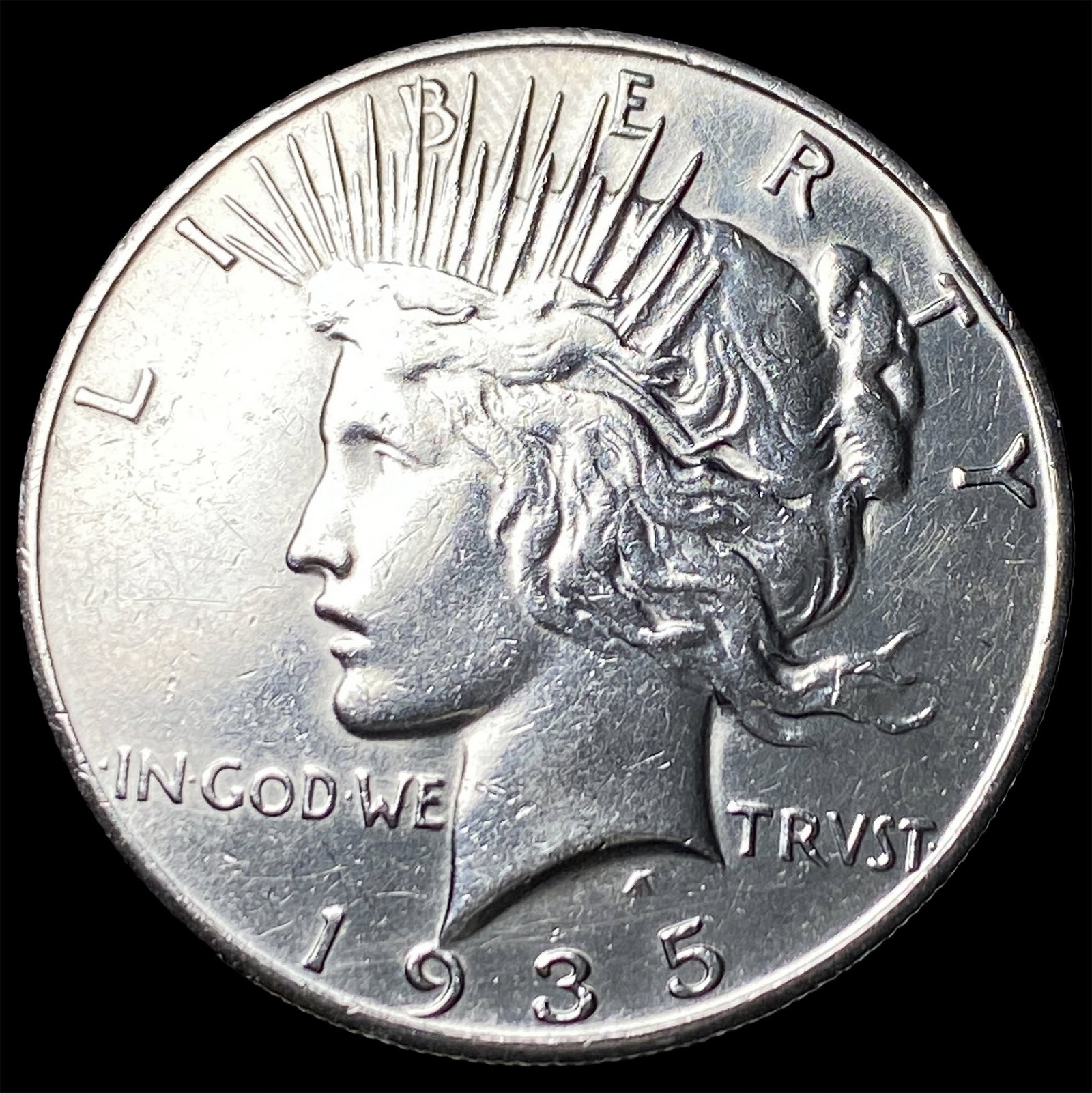 1935-S Silver Peace Dollar CLOSELY UNCIRCULATED: 1935-S Silver Peace Dollar CLOSELY UNCIRCULATED