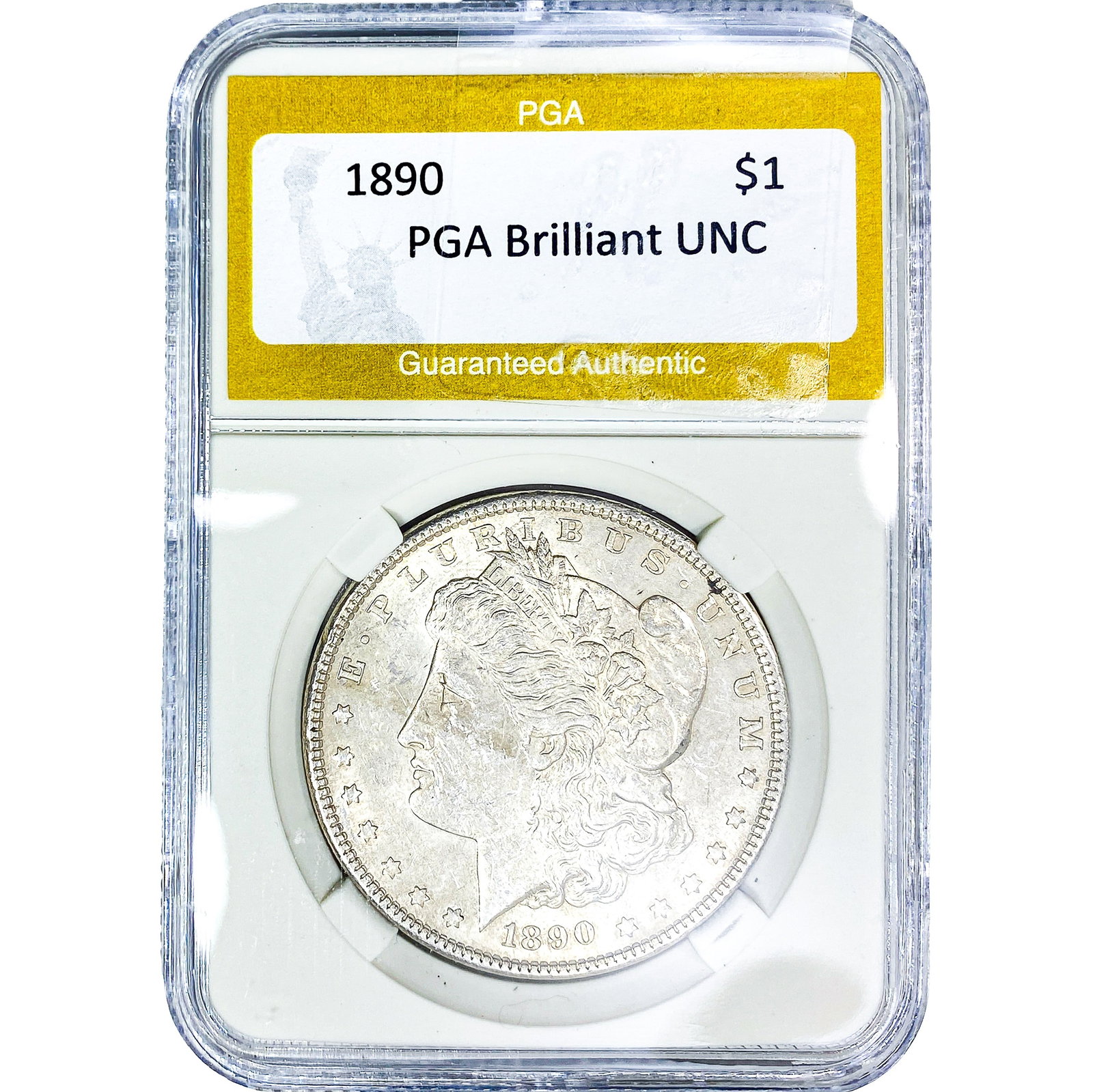 1890 Morgan Silver Dollar PGA Brilliant UNC: 1890 Morgan Silver Dollar PGA Brilliant UNC