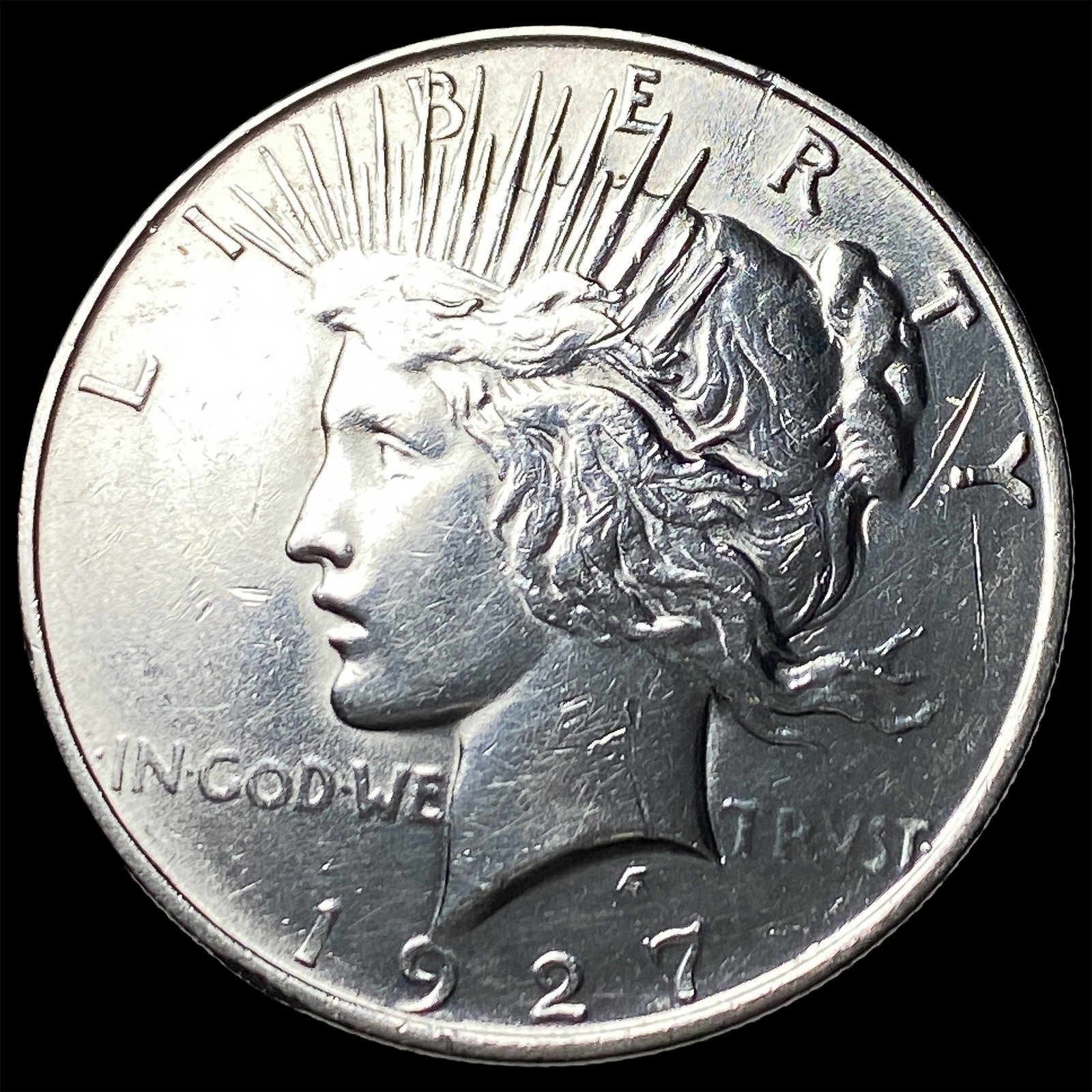 1927-D Silver Peace Dollar CLOSELY UNCIRCULATED: 1927-D Silver Peace Dollar CLOSELY UNCIRCULATED