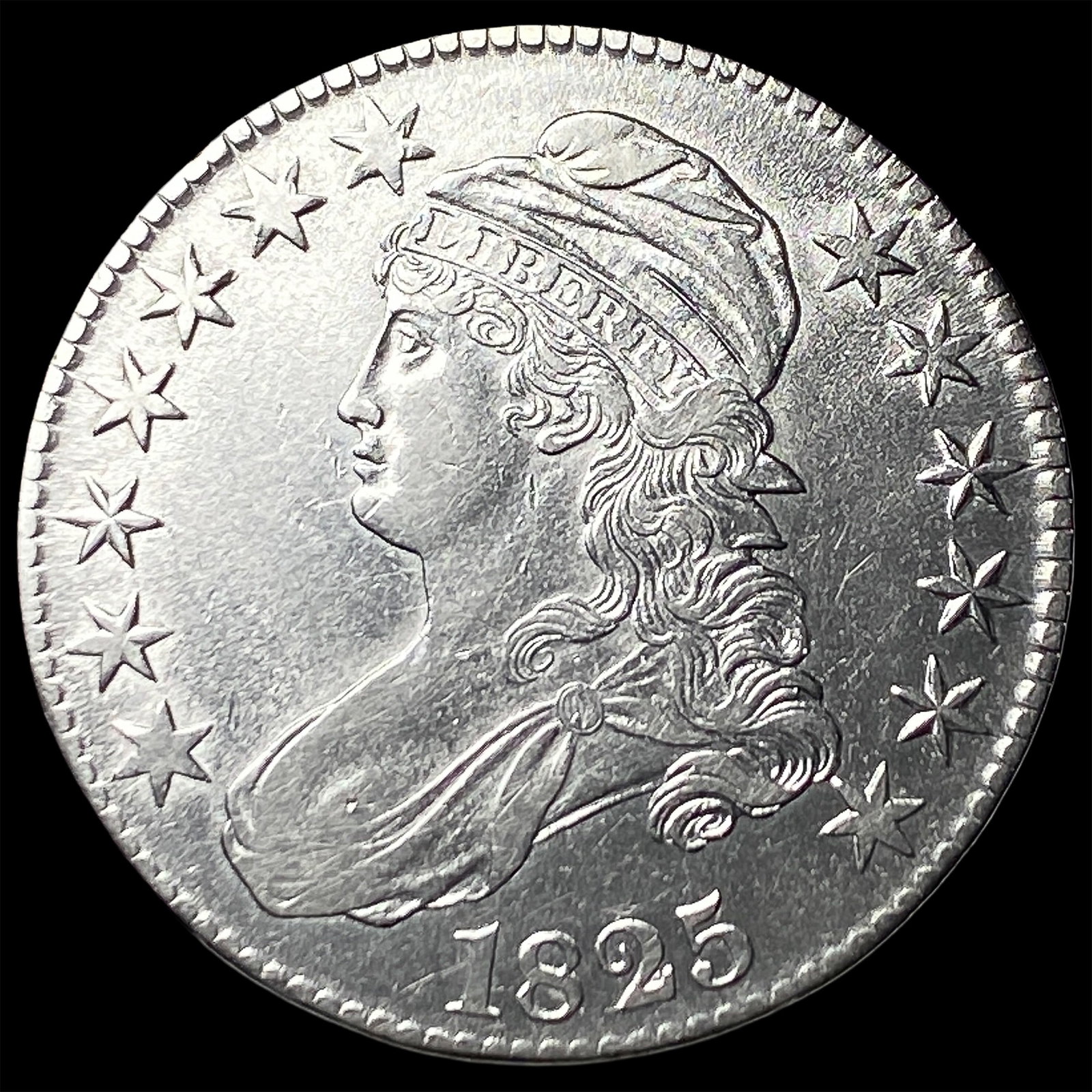 1825 Capped Bust Half Dollar CLOSELY UNCIRCULATED (1 of 2)