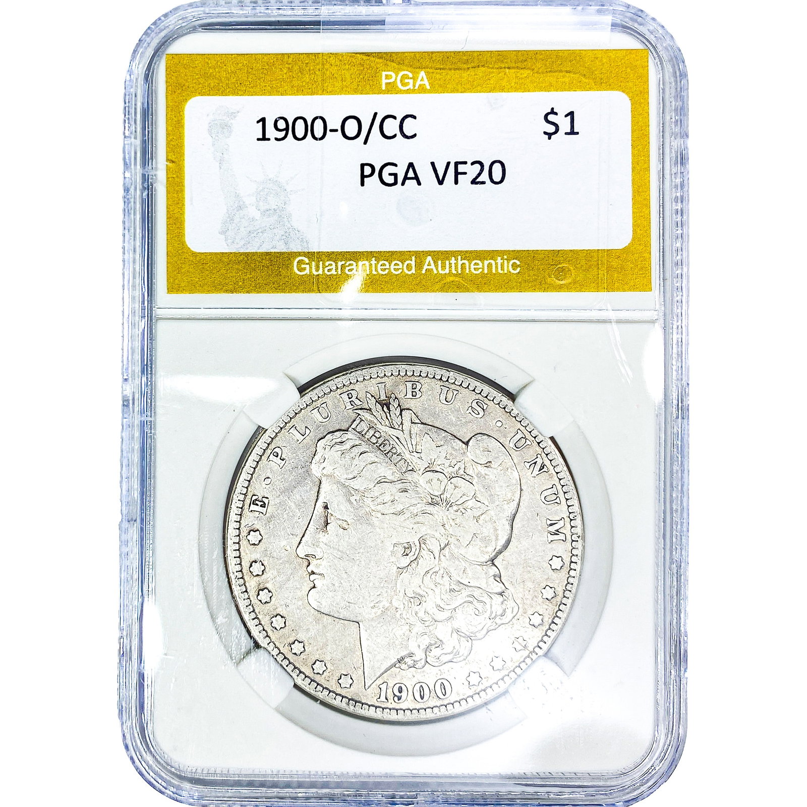 1900-O/CC Morgan Silver Dollar PGA VF20: 1900-O/CC Morgan Silver Dollar PGA VF20