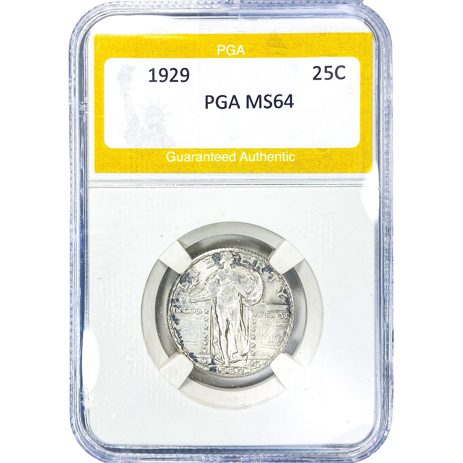 1929 Standing Liberty Quarter PGA MS64: 1929 Standing Liberty Quarter PGA MS64