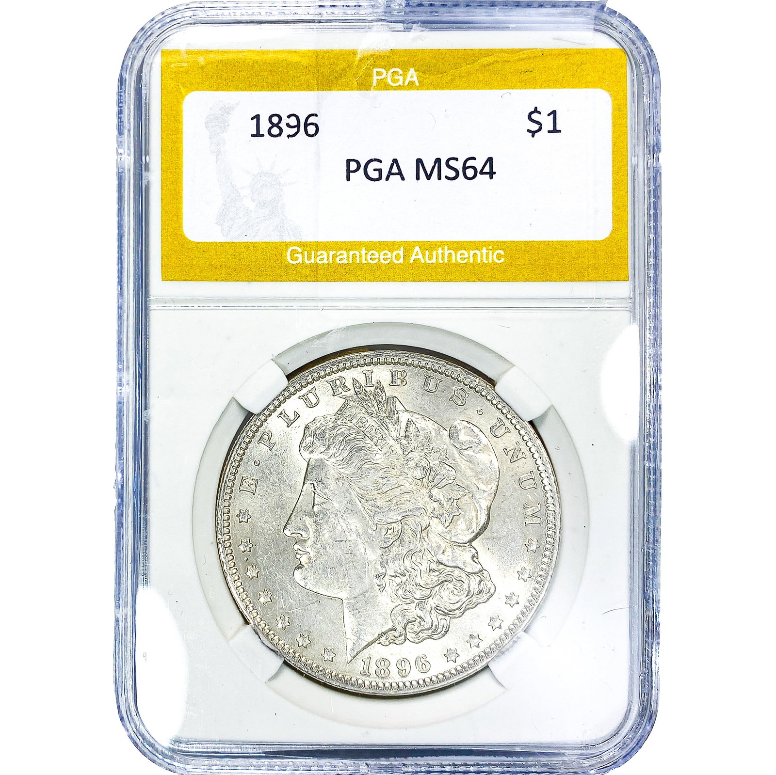 1896 Morgan Silver Dollar PGA MS64: 1896 Morgan Silver Dollar PGA MS64