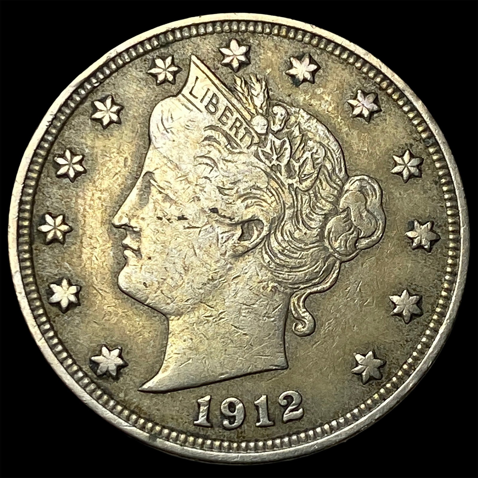 1912-S Liberty Head Nickel NEARLY UNCIRCULATED: 1912-S Liberty Head Nickel NEARLY UNCIRCULATED