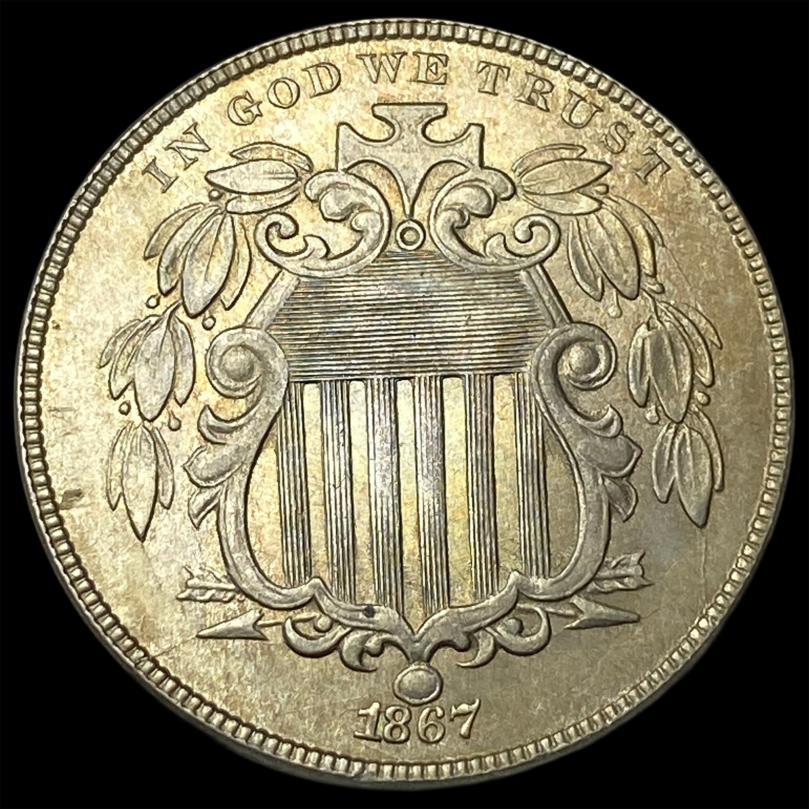 1867 Shield Nickel UNCIRCULATED (1 of 2)