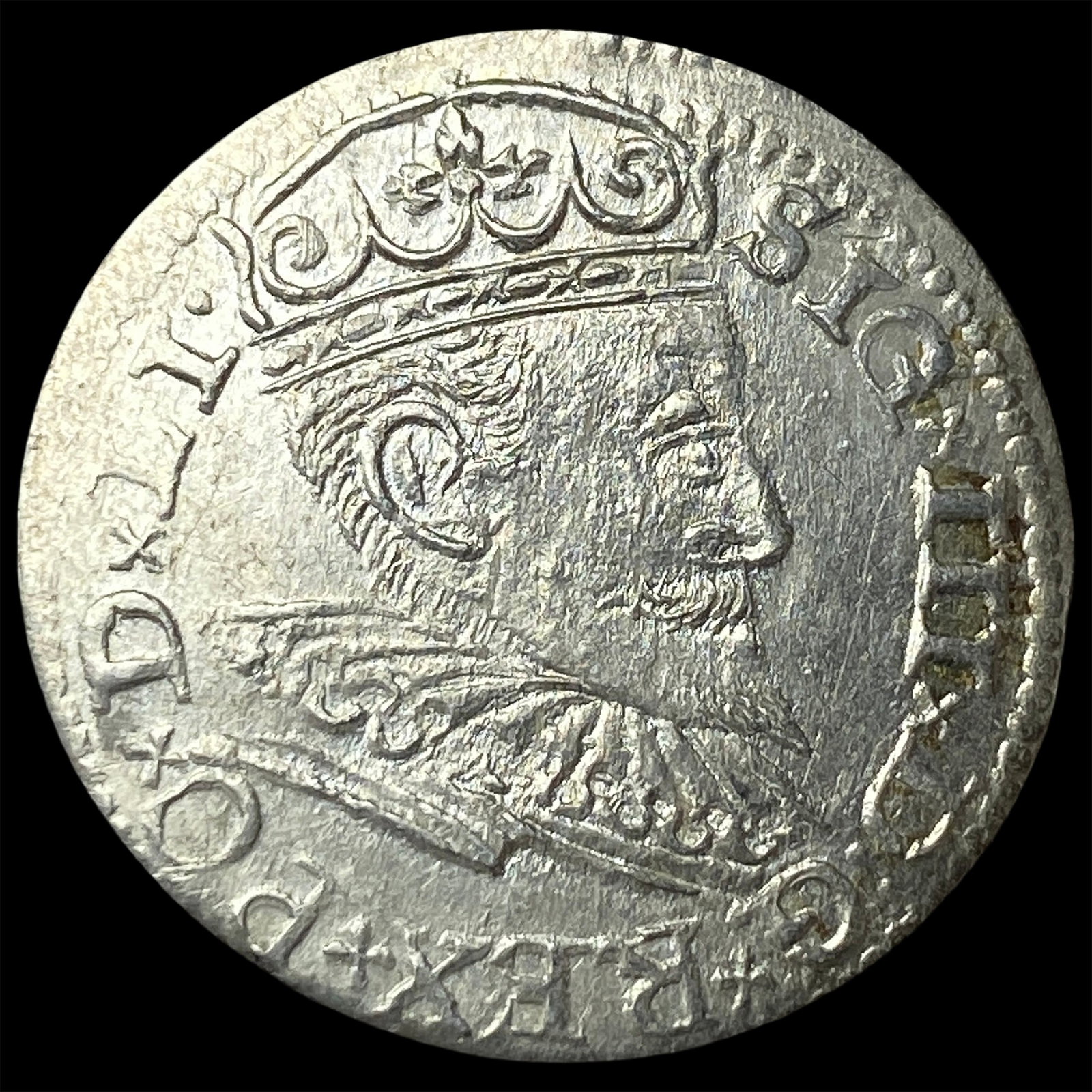 1596 Silver 3 Groschen Poland Sigismund III UNCIRCULATED: 1596 Silver 3 Groschen Poland Sigismund III UNCIRCULATED