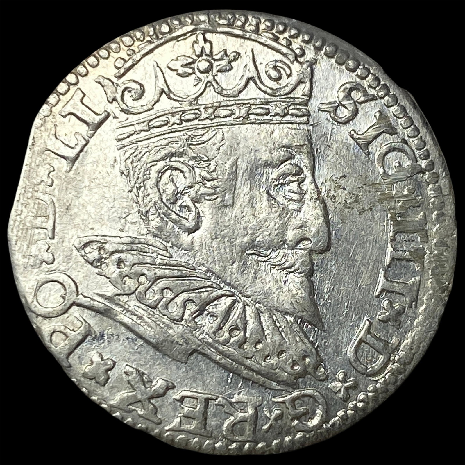 1594 Poland Silver 3 Groschen Sigismund III UNCIRCULATED: 1594 Poland Silver 3 Groschen Sigismund III UNCIRCULATED