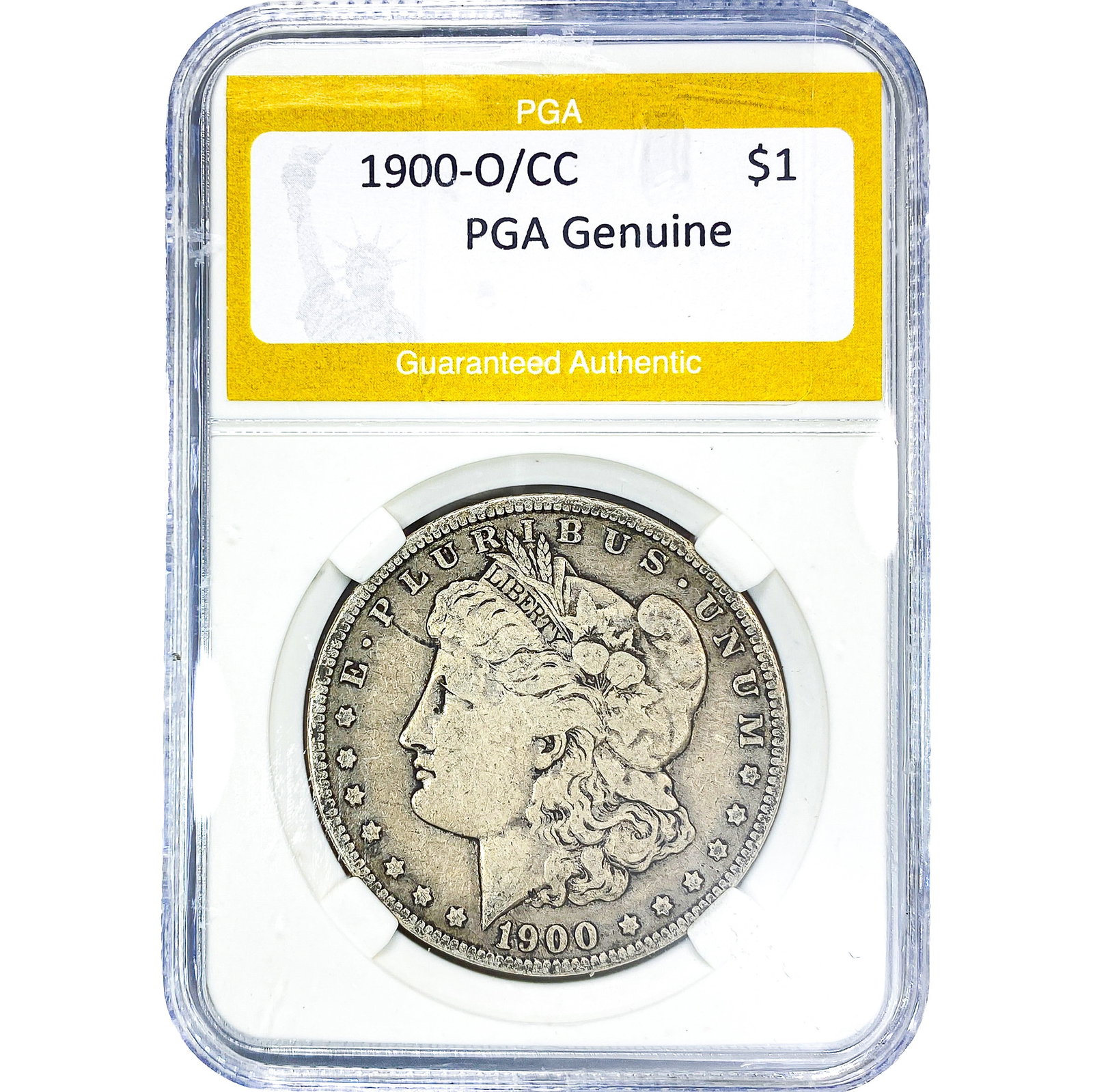 1900-O/CC Morgan Silver Dollar PGA Genuine: 1900-O/CC Morgan Silver Dollar PGA Genuine