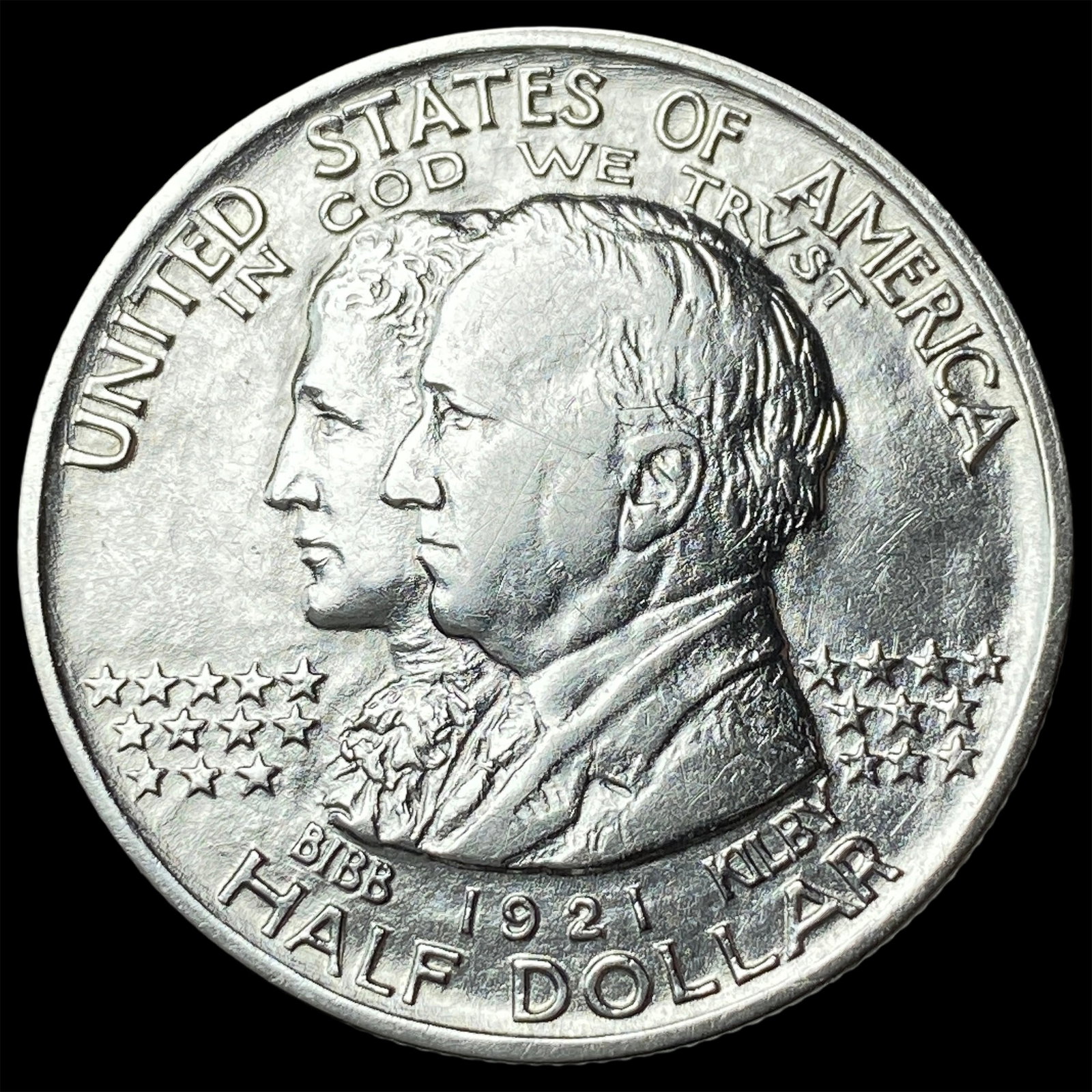 1921 Silver Alabama Half Dollar CLOSELY UNCIRCULATED: 1921 Silver Alabama Half Dollar CLOSELY UNCIRCULATED