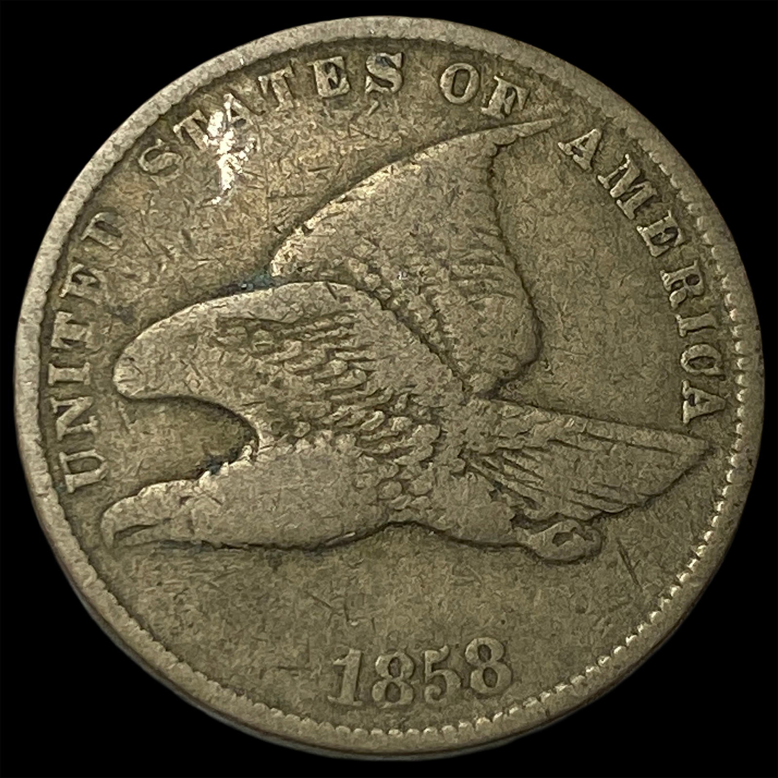 1858 Flying Eagle Cent ABOUT UNCIRCULATED: 1858 Flying Eagle Cent ABOUT UNCIRCULATED