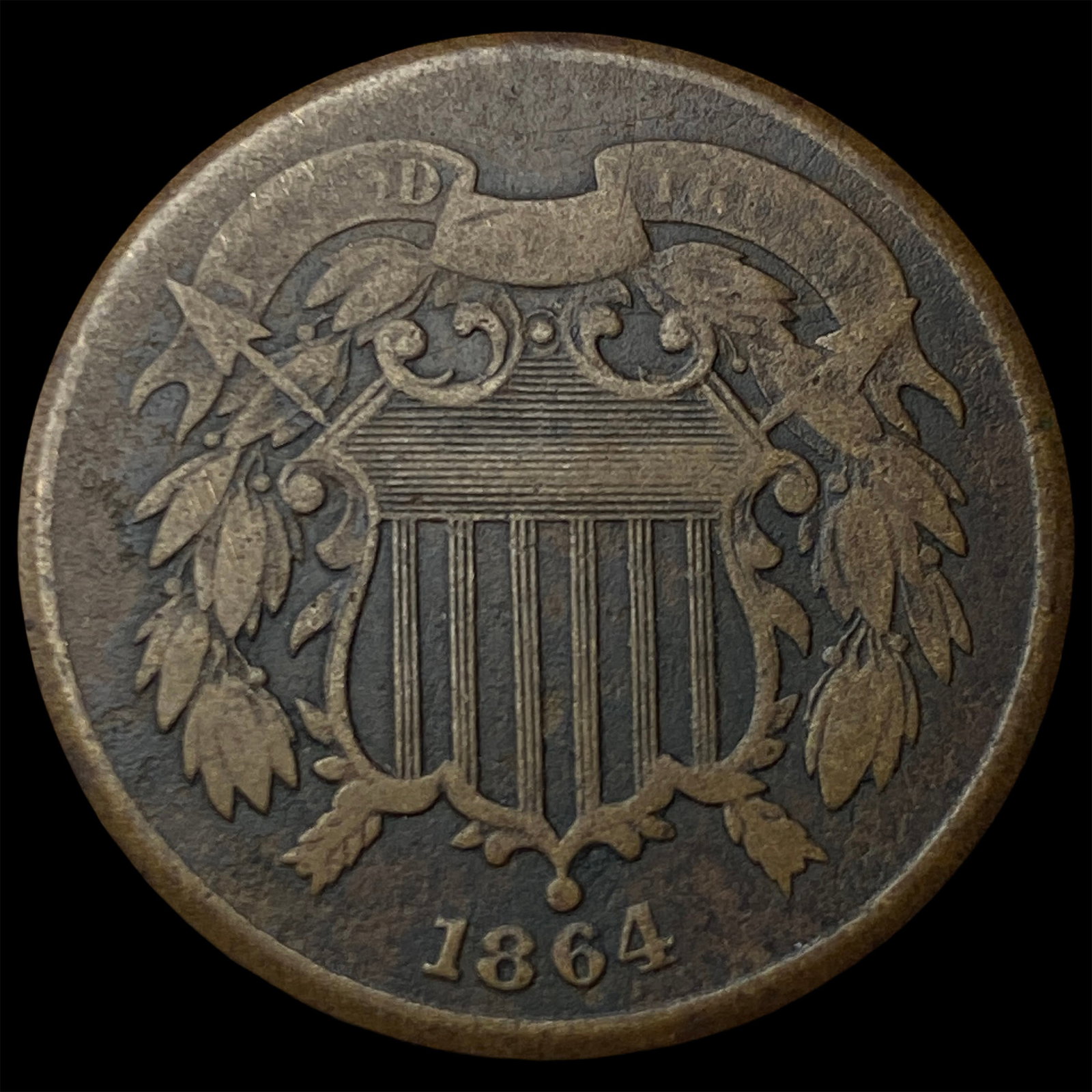 1864 Two-Cent Piece NICELY CIRCULATED: 1864 Two-Cent Piece NICELY CIRCULATED