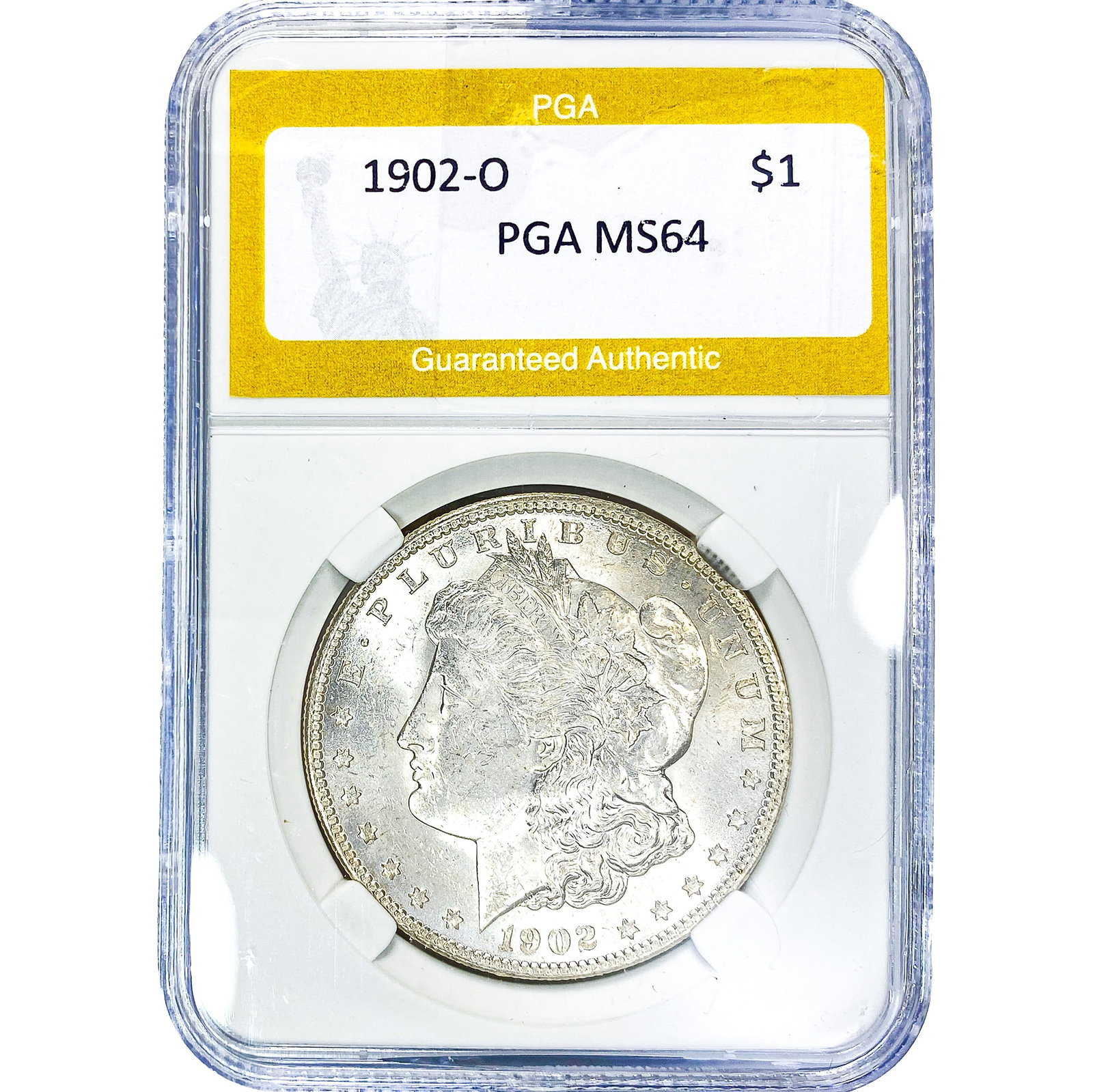 1902-O Morgan Silver Dollar PGA MS64: 1902-O Morgan Silver Dollar PGA MS64