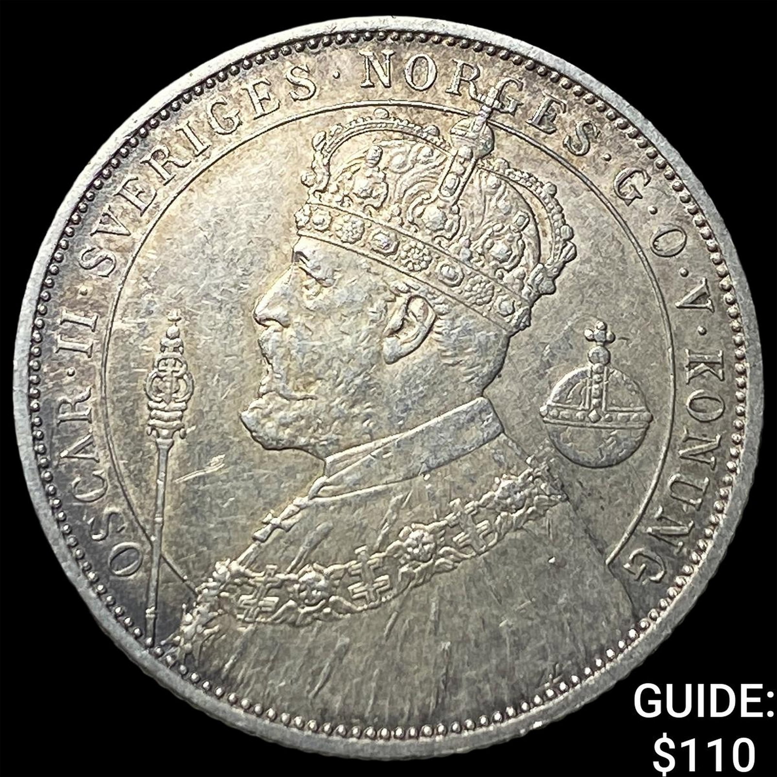 1897 Sweeden Silver 2 Kronor: 1897 Sweeden Silver 2 Kronor