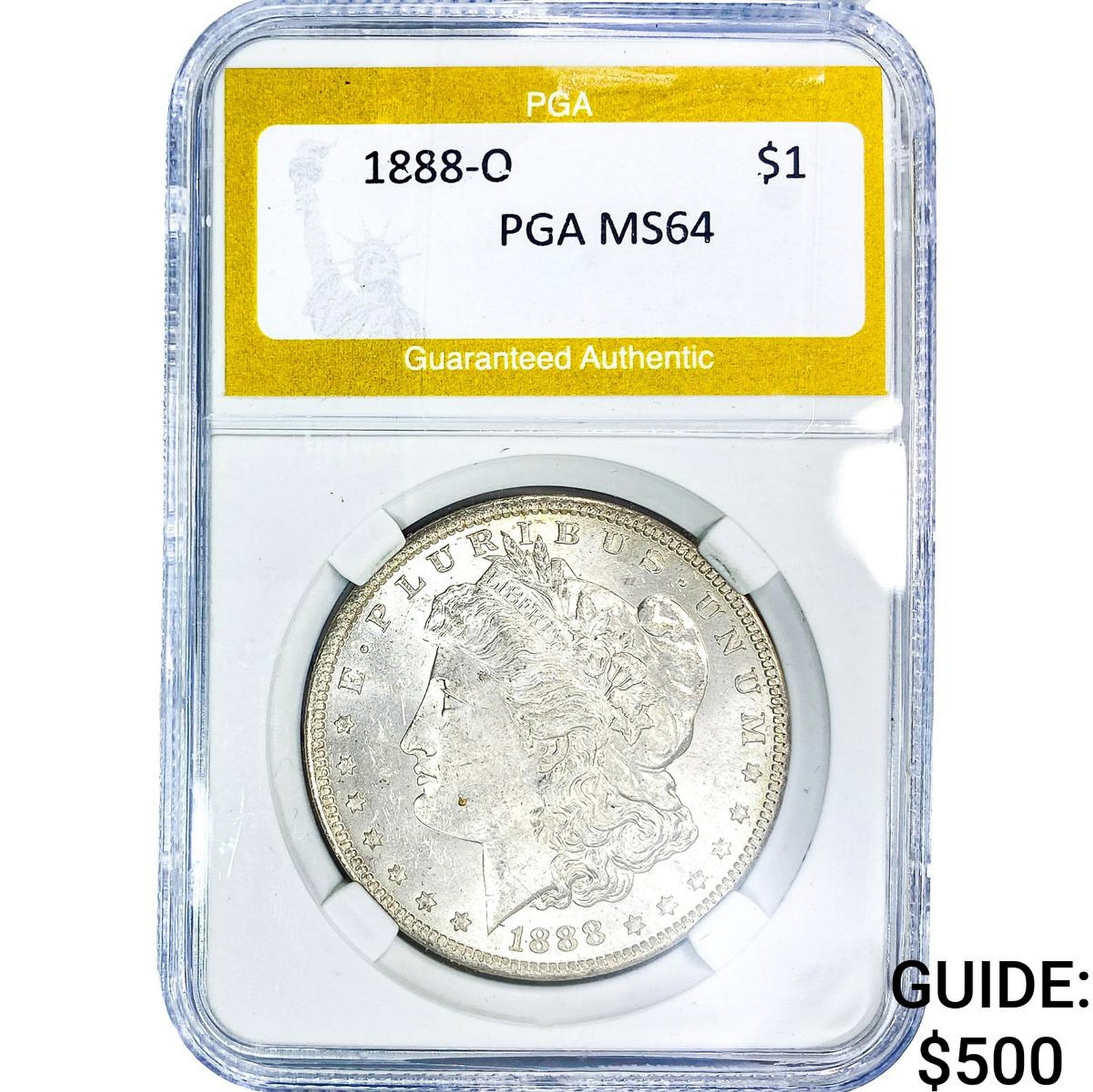 1888-O Morgan Silver Dollar PGA MS64: 1888-O Morgan Silver Dollar PGA MS64