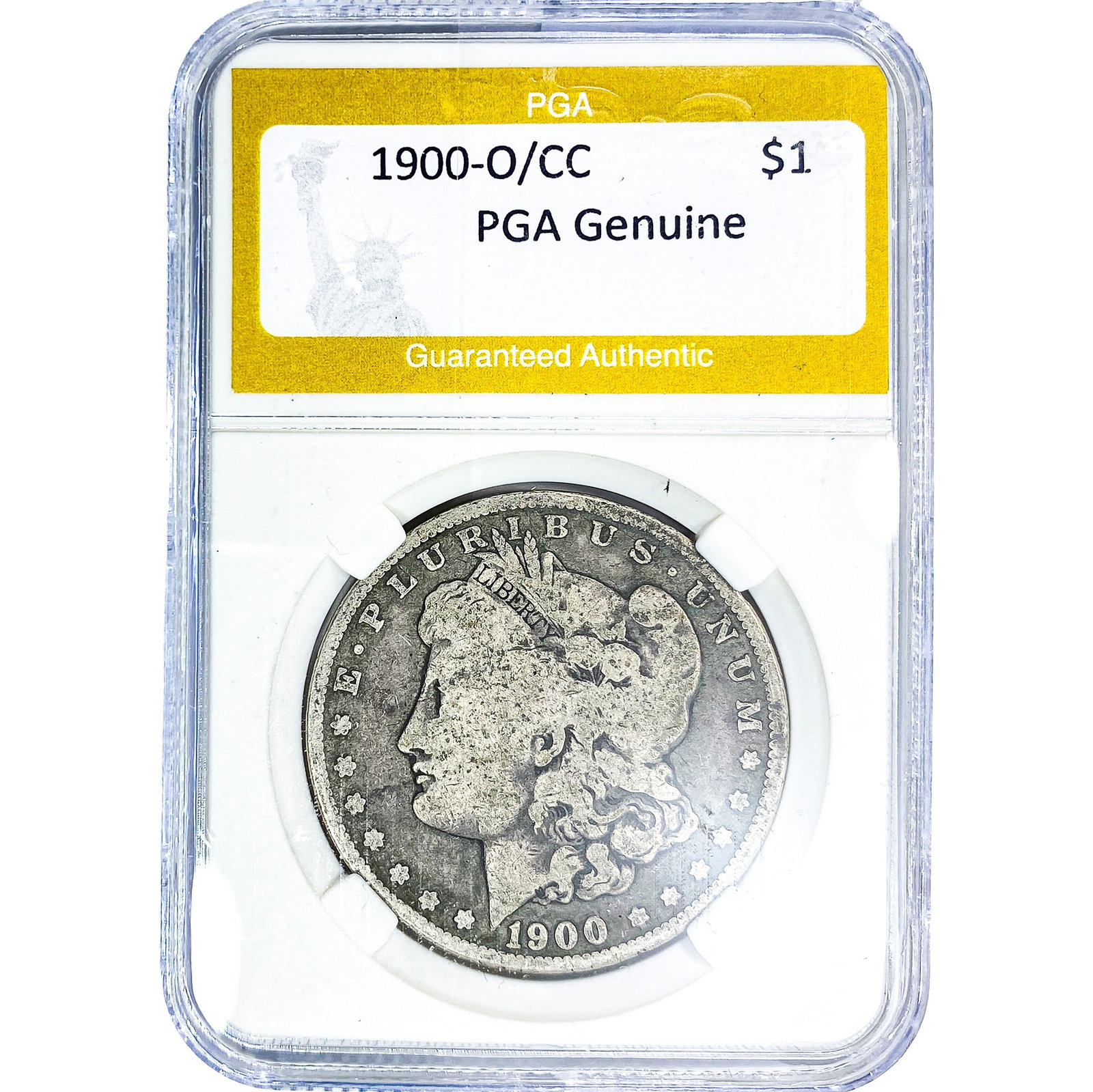 1900-O/CC Morgan Silver Dollar PGA Genuine: 1900-O/CC Morgan Silver Dollar PGA Genuine