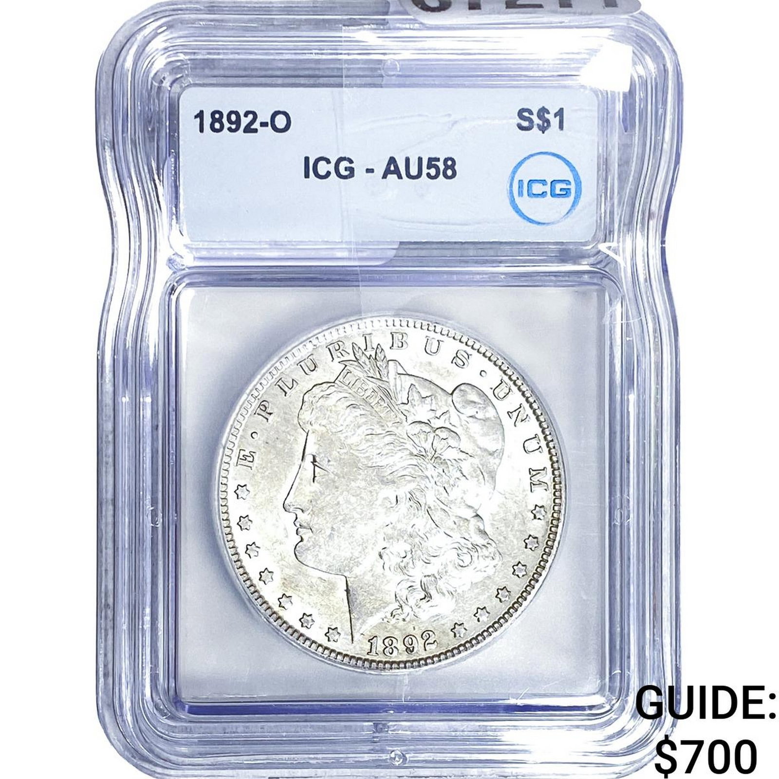 1892-O Morgan Silver Dollar ICG AU58 (1 of 2)