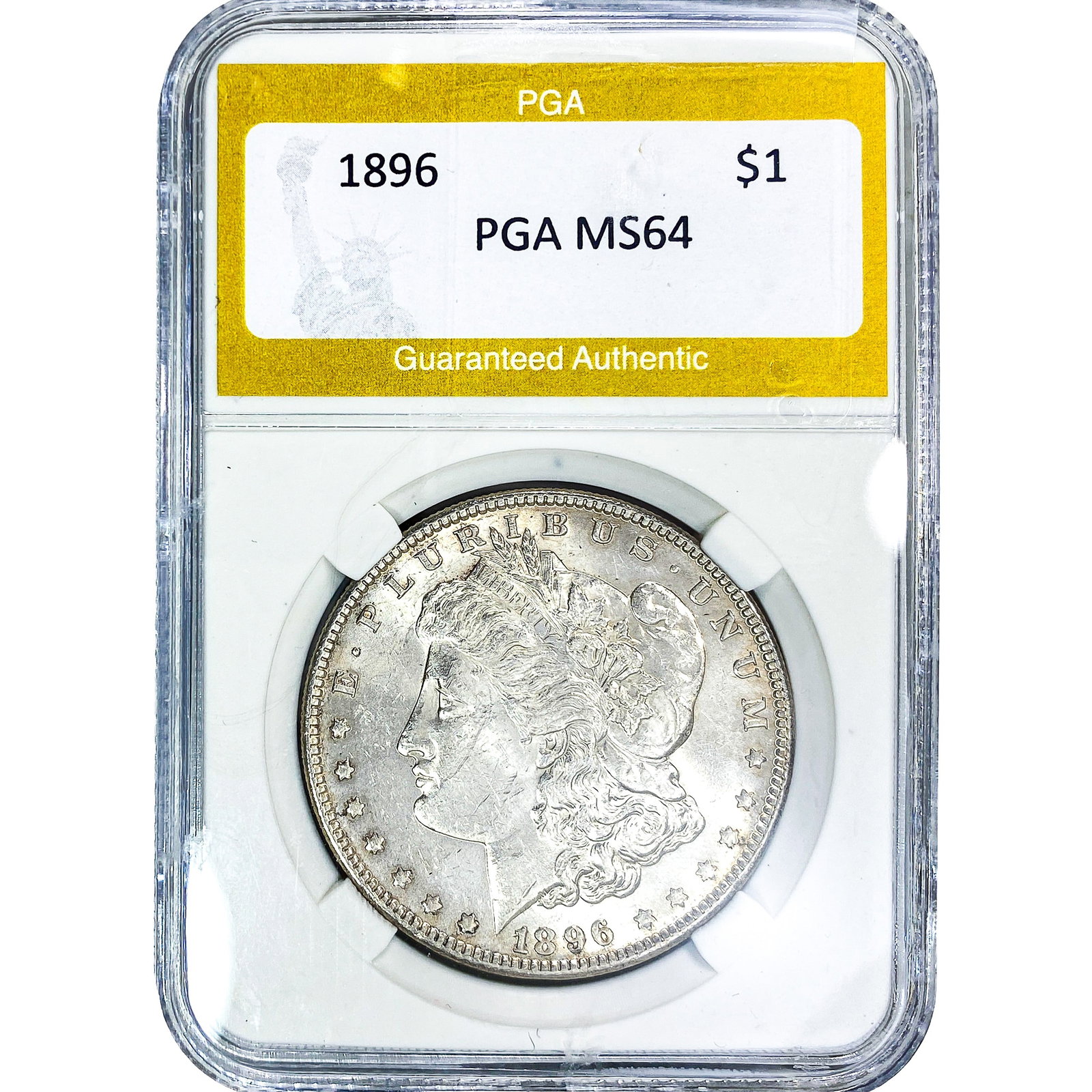 1896 Morgan Silver Dollar PGA MS64: 1896 Morgan Silver Dollar PGA MS64