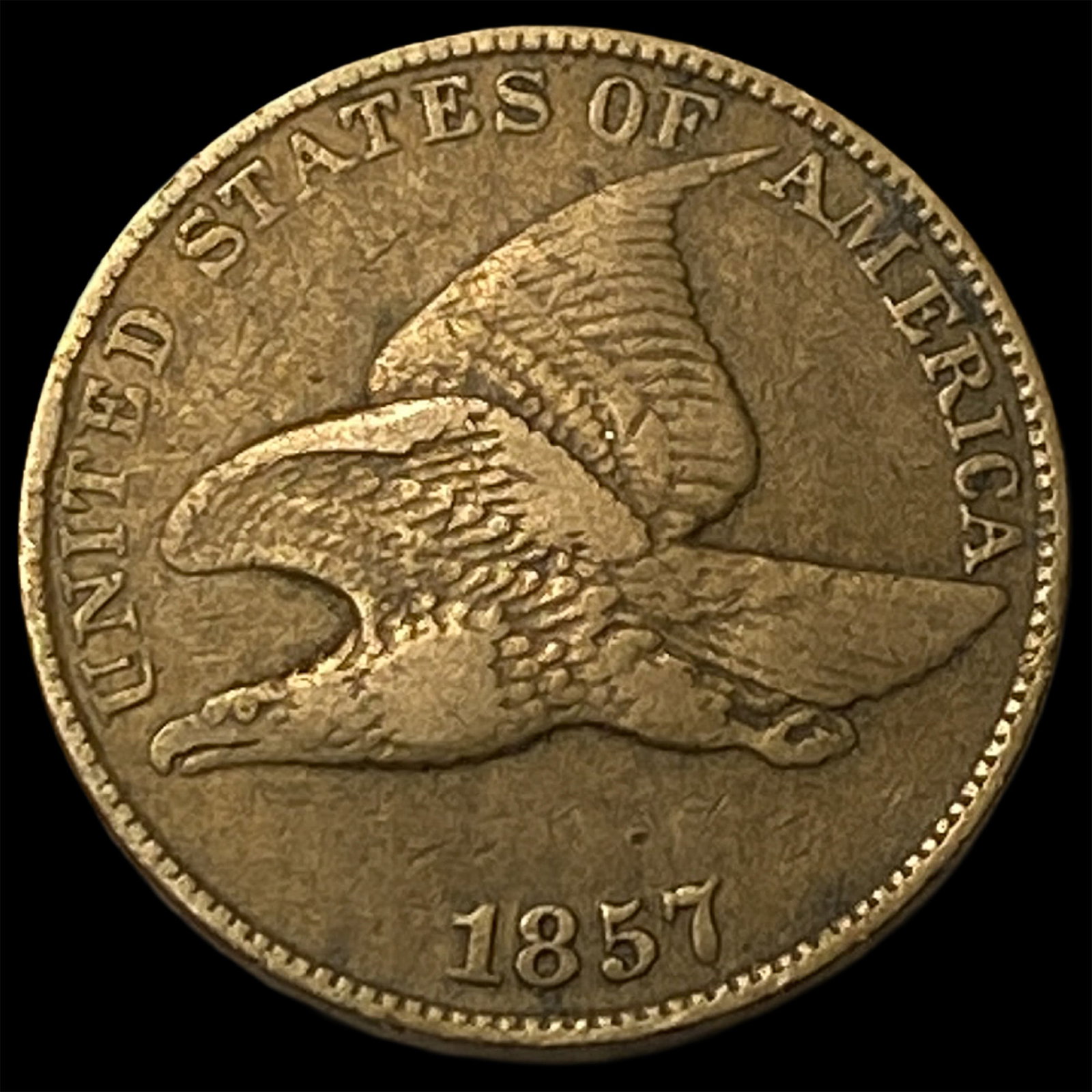 1857 Flying Eagle Cent ABOUT UNCIRCULATED: 1857 Flying Eagle Cent ABOUT UNCIRCULATED