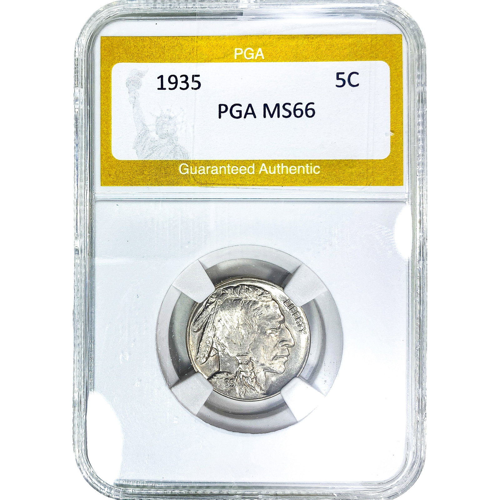 1935 Buffalo Nickel PGA MS66: 1935 Buffalo Nickel PGA MS66