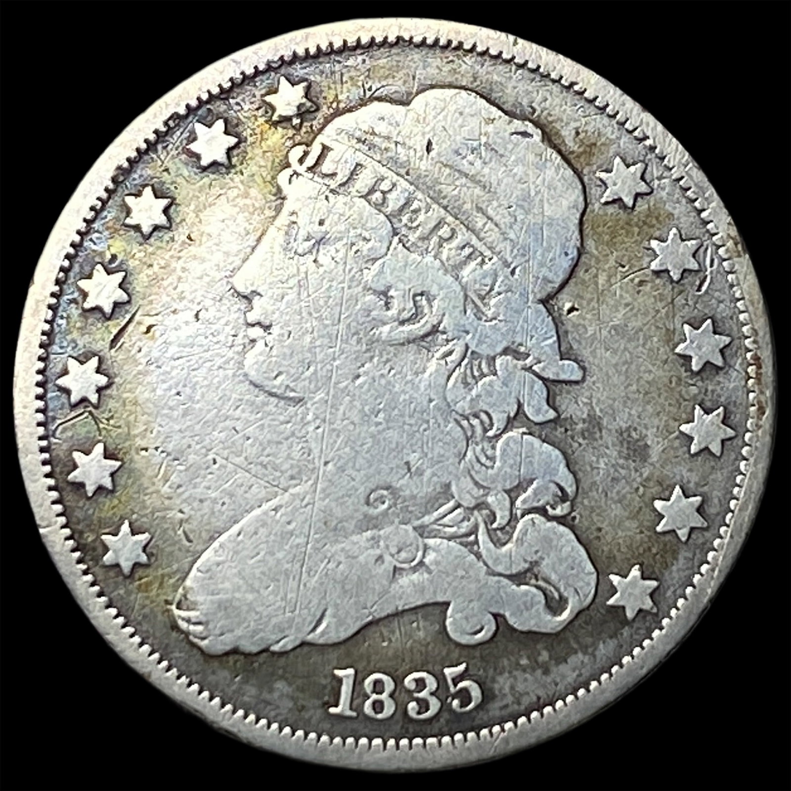 1835 Capped Bust Silver Quarter LIGHTLY CIRCULATED: 1835 Capped Bust Silver Quarter LIGHTLY CIRCULATED