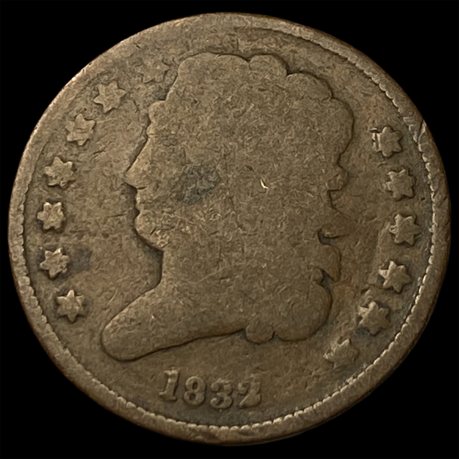 1832 Classic Head Large Cent NICELY CIRCULATED: 1832 Classic Head Large Cent NICELY CIRCULATED
