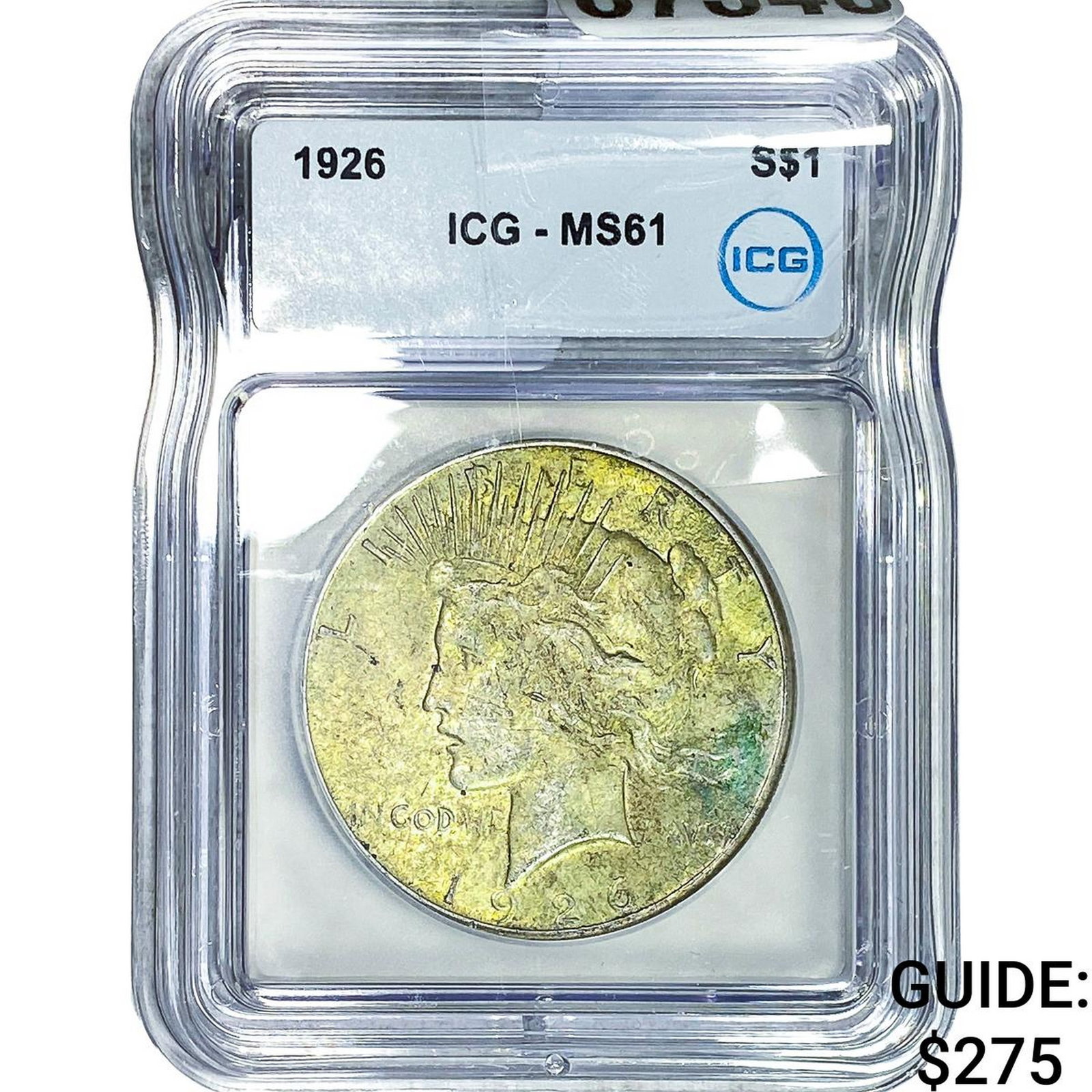1926 Silver Peace Dollar ICG MS61: 1926 Silver Peace Dollar ICG MS61