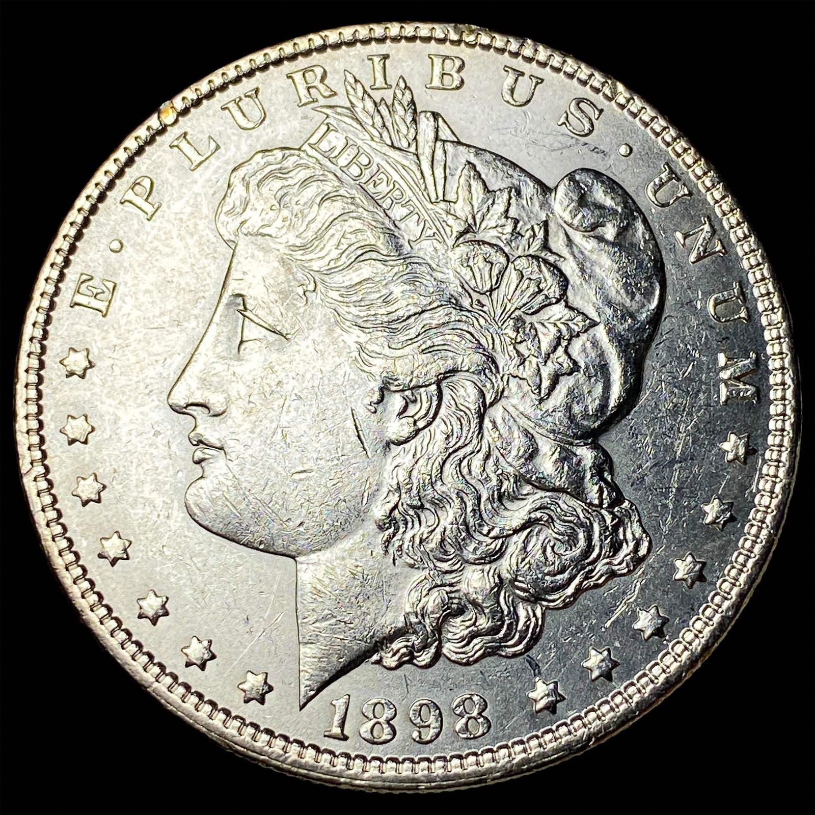 1898 Morgan Silver Dollar CHOICE AU: 1898 Morgan Silver Dollar CHOICE AU