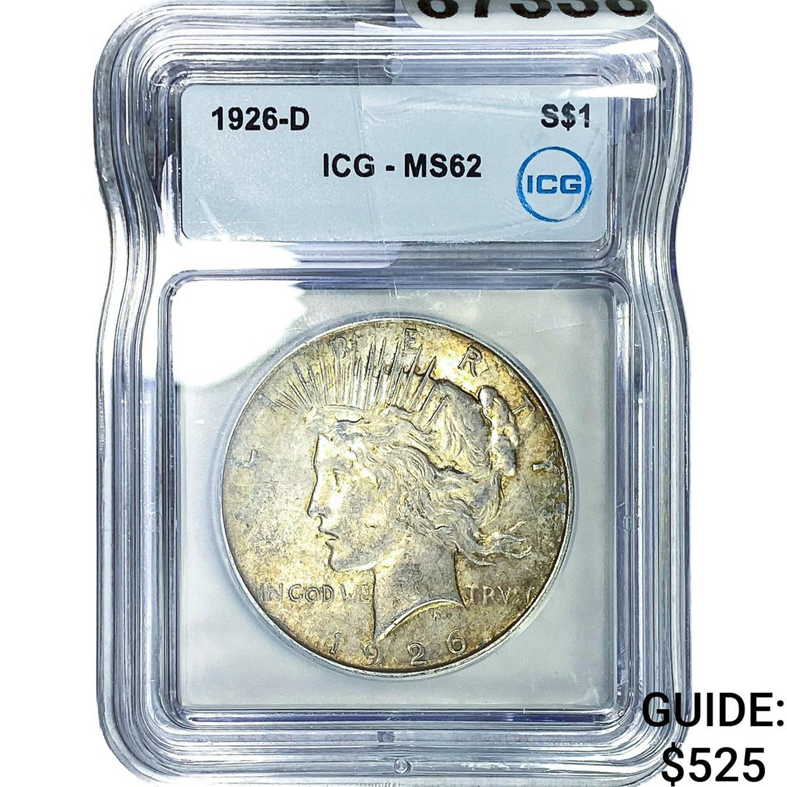 1926-D Silver Peace Dollar ICG MS62: 1926-D Silver Peace Dollar ICG MS62