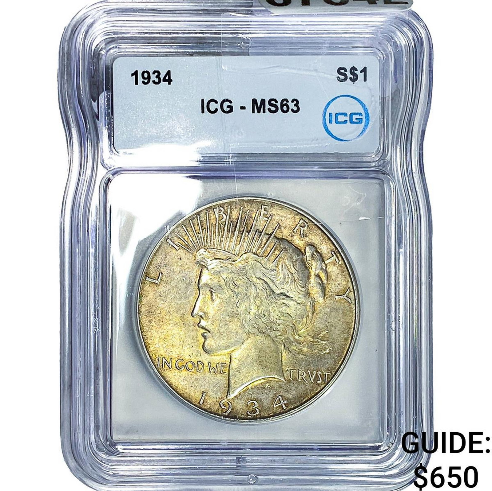 1934 Silver Peace Dollar ICG MS63 (1 of 2)